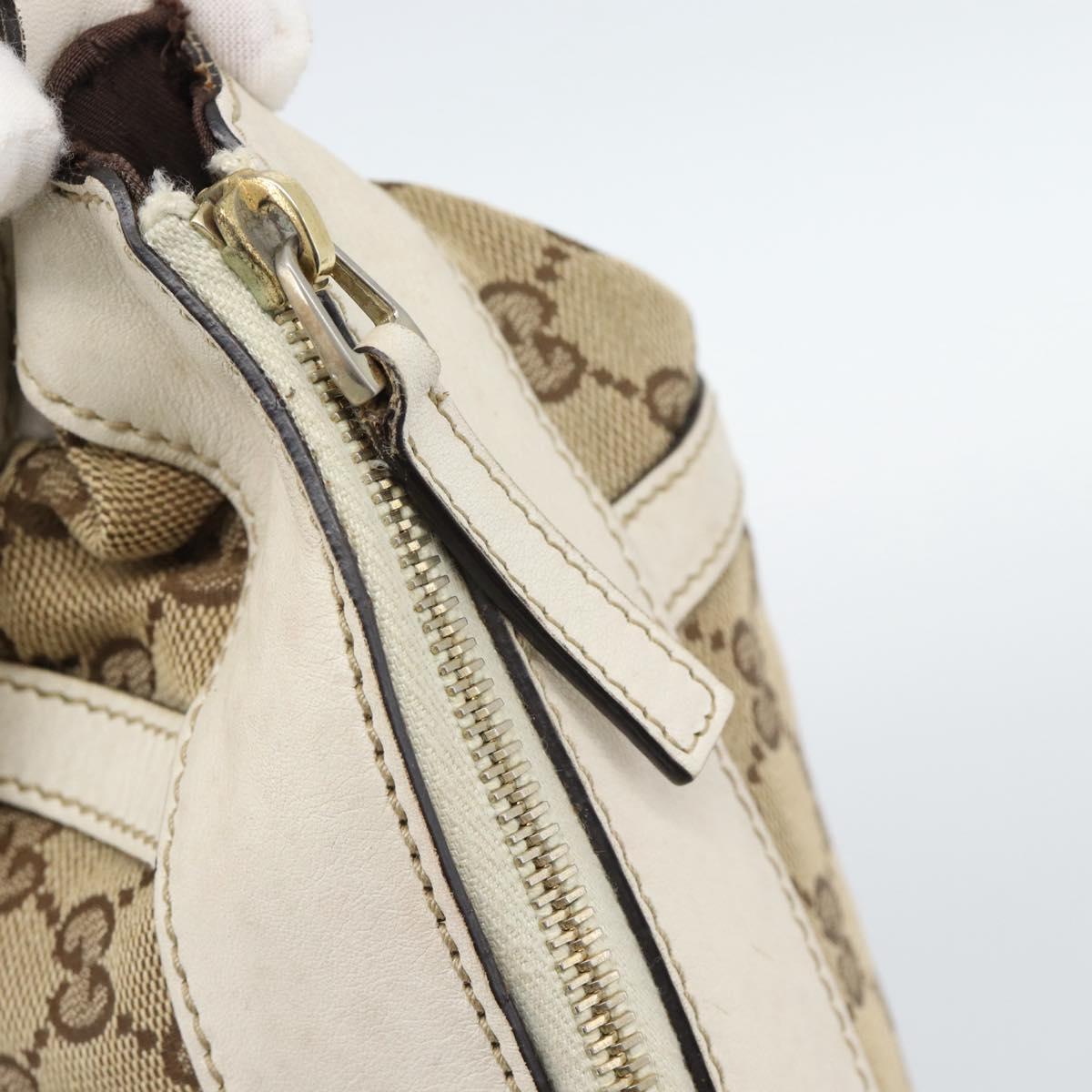 GUCCI GG Canvas Shoulder Bag Beige Gold 204940 Auth ka4762