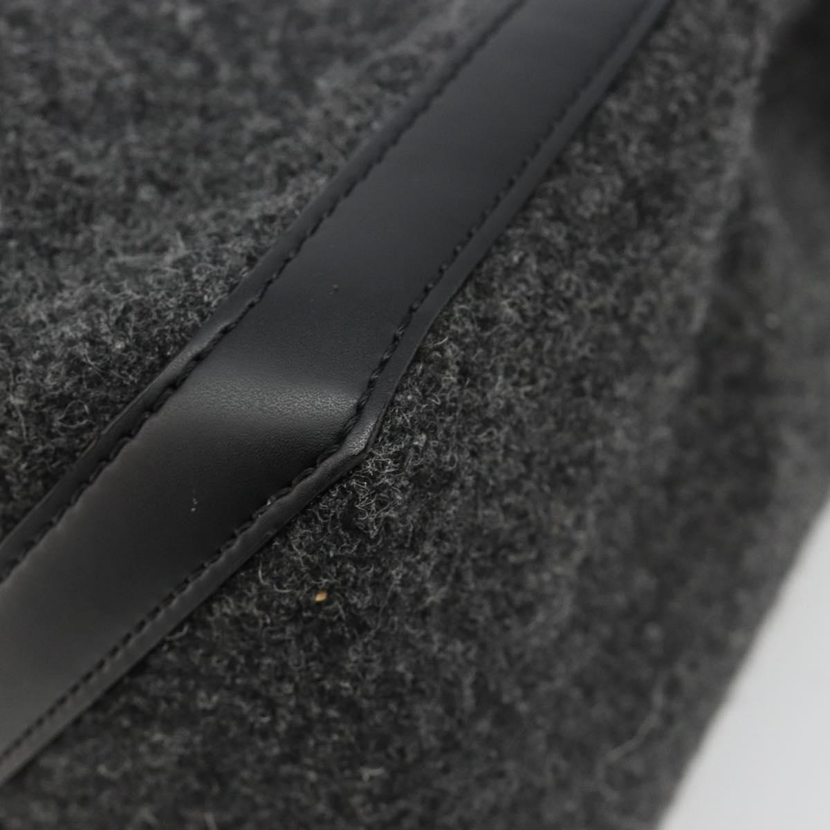 VALENTINO Tote Bag Wool Gray Auth ka4766V