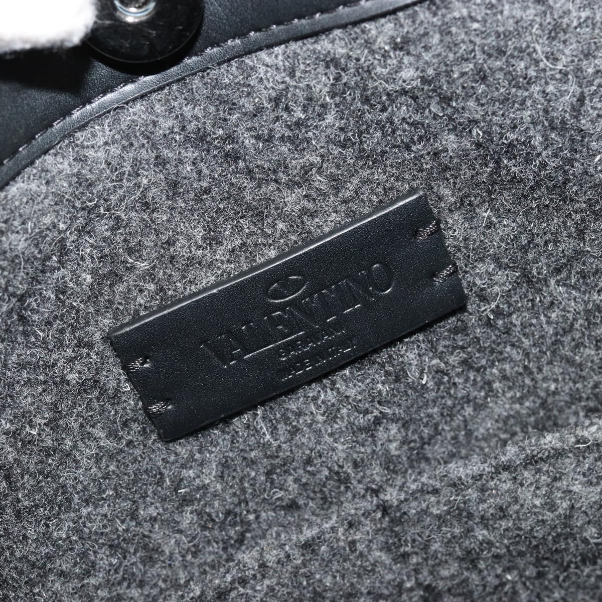 VALENTINO Tote Bag Wool Gray Auth ka4766V