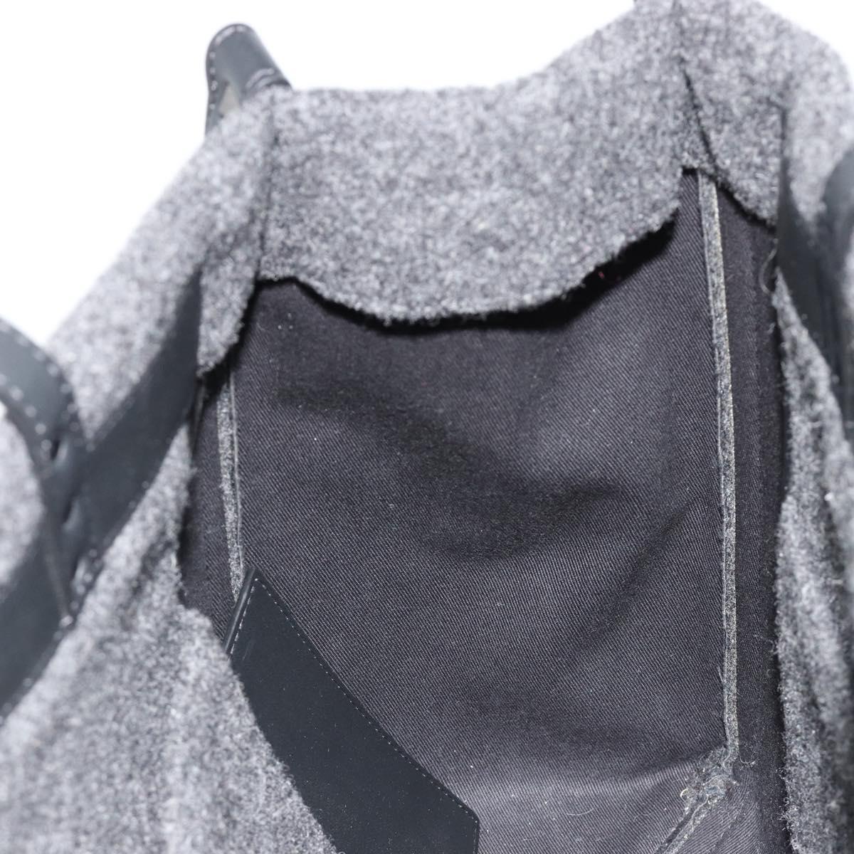 VALENTINO Tote Bag Wool Gray Auth ka4766V