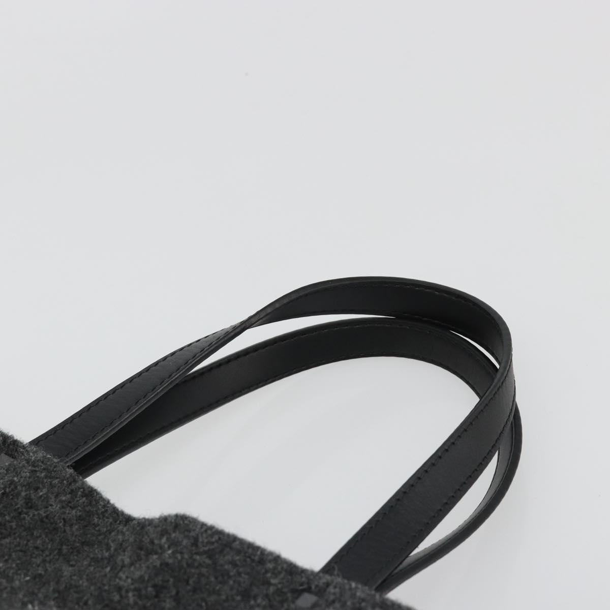 VALENTINO Tote Bag Wool Gray Auth ka4766V