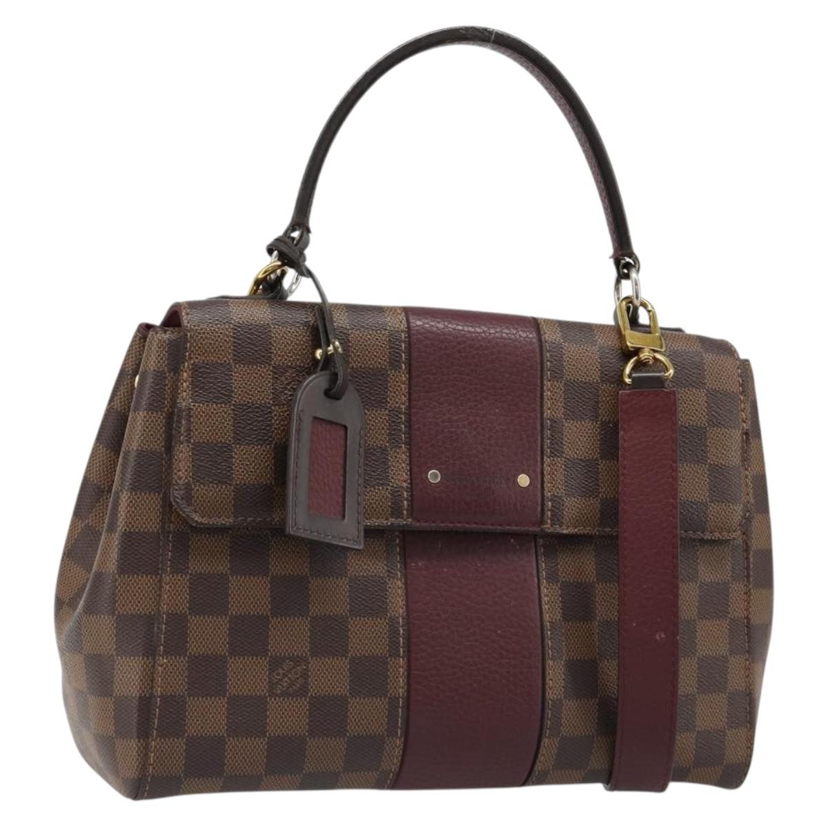 LOUIS VUITTON Damier Ebene Bond Street BB Hand Bag 2way N64416 LV Auth ka4769A