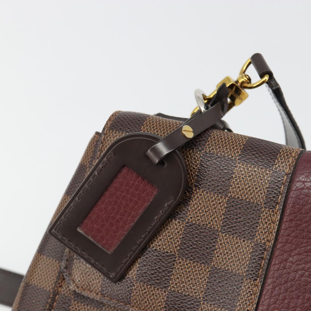 LOUIS VUITTON Damier Ebene Bond Street BB Hand Bag 2way N64416 LV Auth ka4769A