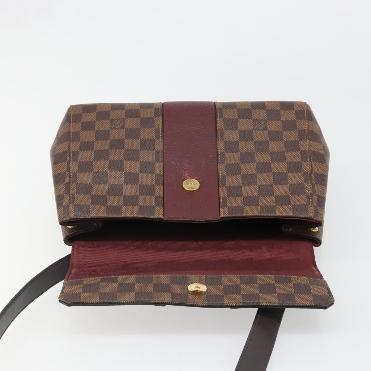 LOUIS VUITTON Damier Ebene Bond Street BB Hand Bag 2way N64416 LV Auth ka4769A