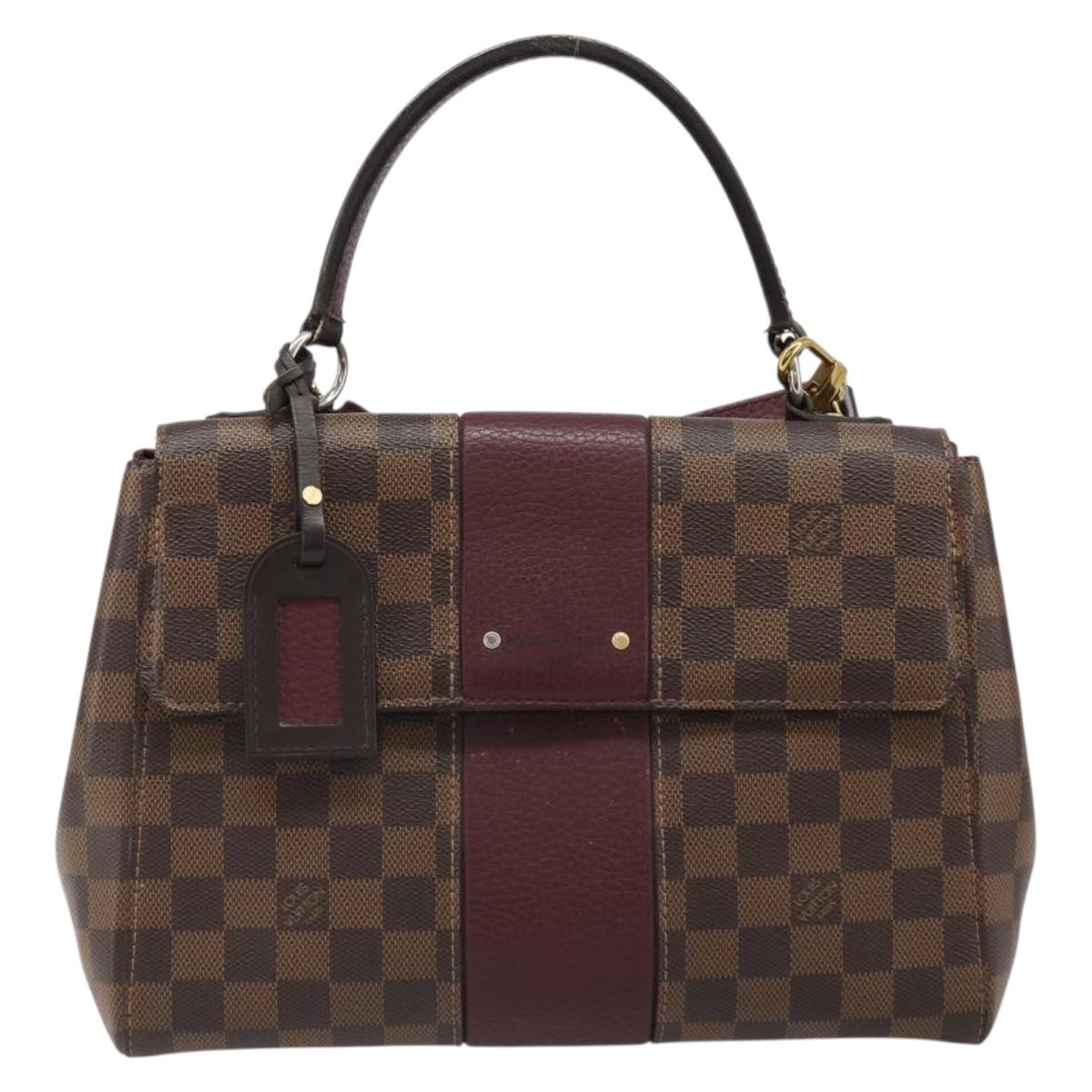 LOUIS VUITTON Damier Ebene Bond Street BB Hand Bag 2way N64416 LV Auth ka4769A