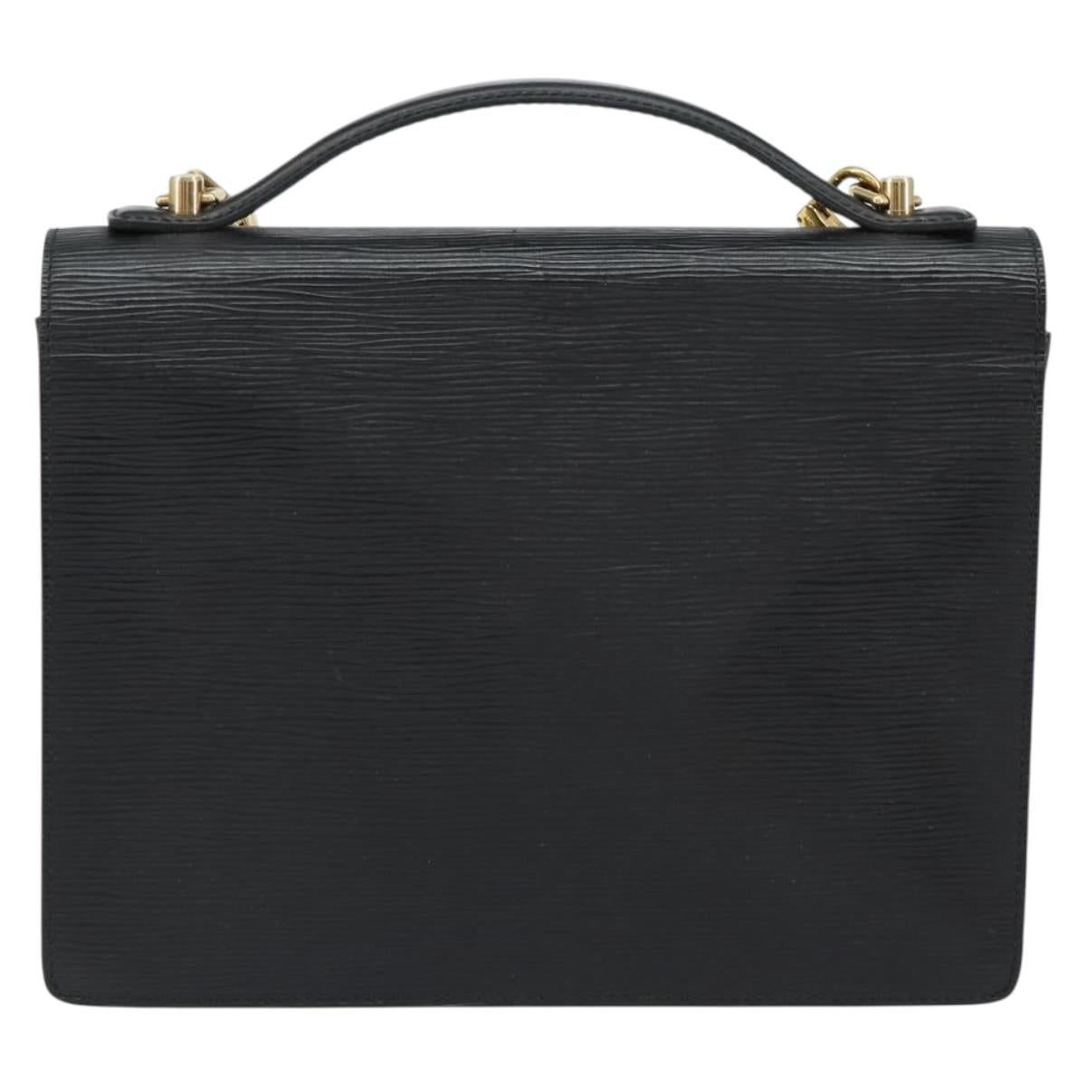 LOUIS VUITTON Epi Monceau 28 Hand Bag Black M52122 LV Auth ka477