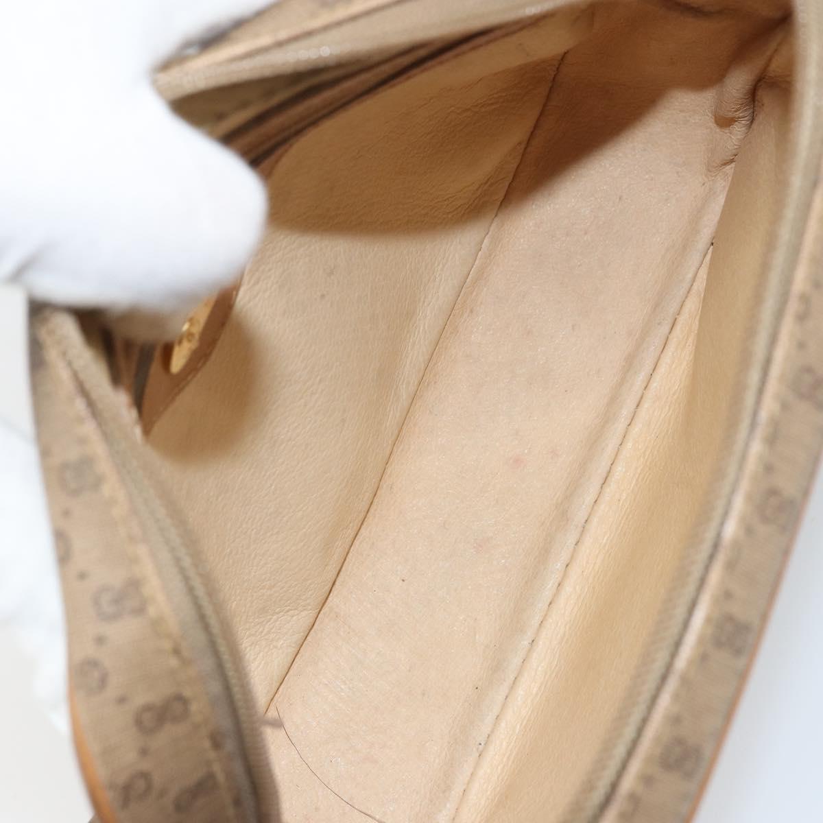 GUCCI Micro GG Supreme Shoulder Bag PVC Beige Gold Auth ka478