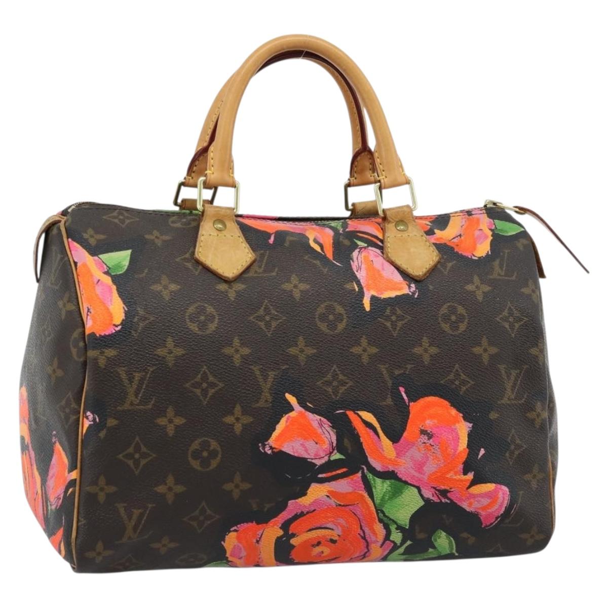 LOUIS VUITTON Monogram Rose Speedy 30 Hand Bag Orange Pink M48610 Auth ka4783SAV