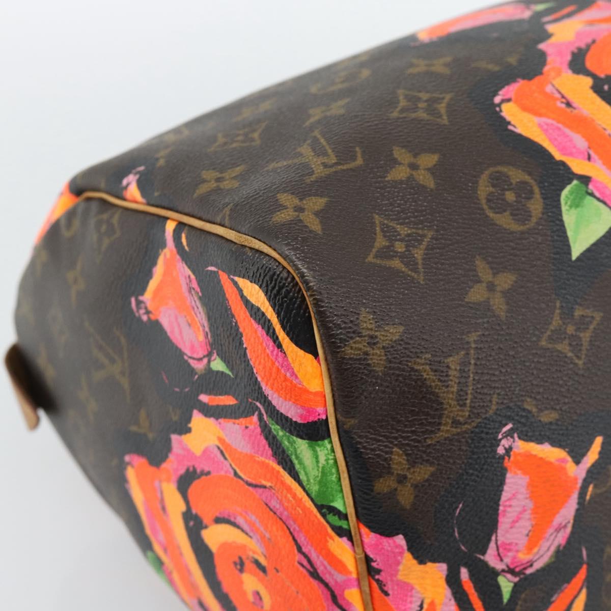 LOUIS VUITTON Monogram Rose Speedy 30 Hand Bag Orange Pink M48610 Auth ka4783SAV