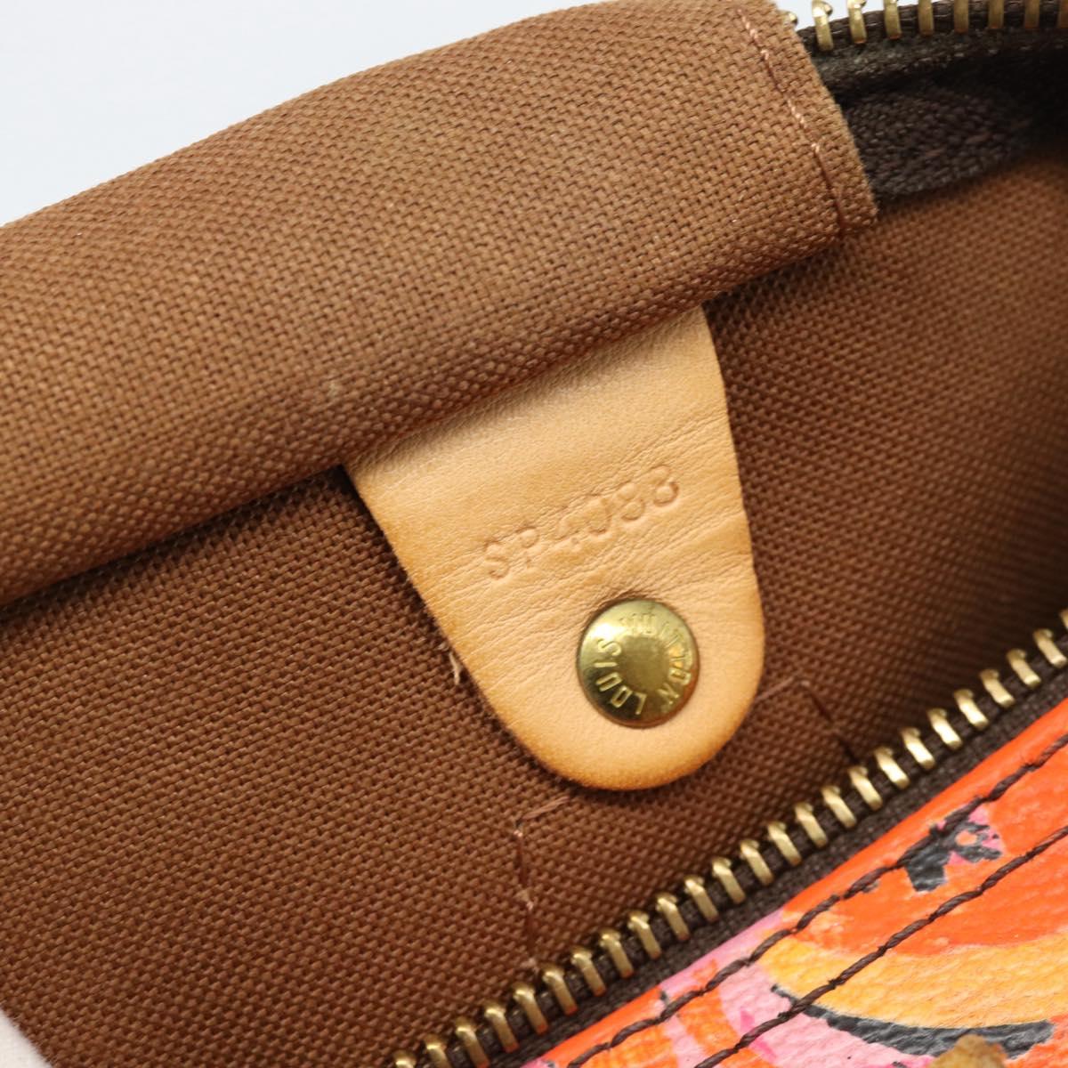 LOUIS VUITTON Monogram Rose Speedy 30 Hand Bag Orange Pink M48610 Auth ka4783SAV