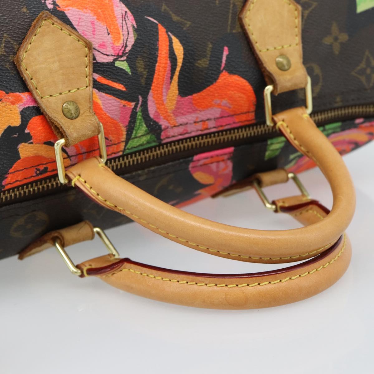 LOUIS VUITTON Monogram Rose Speedy 30 Hand Bag Orange Pink M48610 Auth ka4783SAV