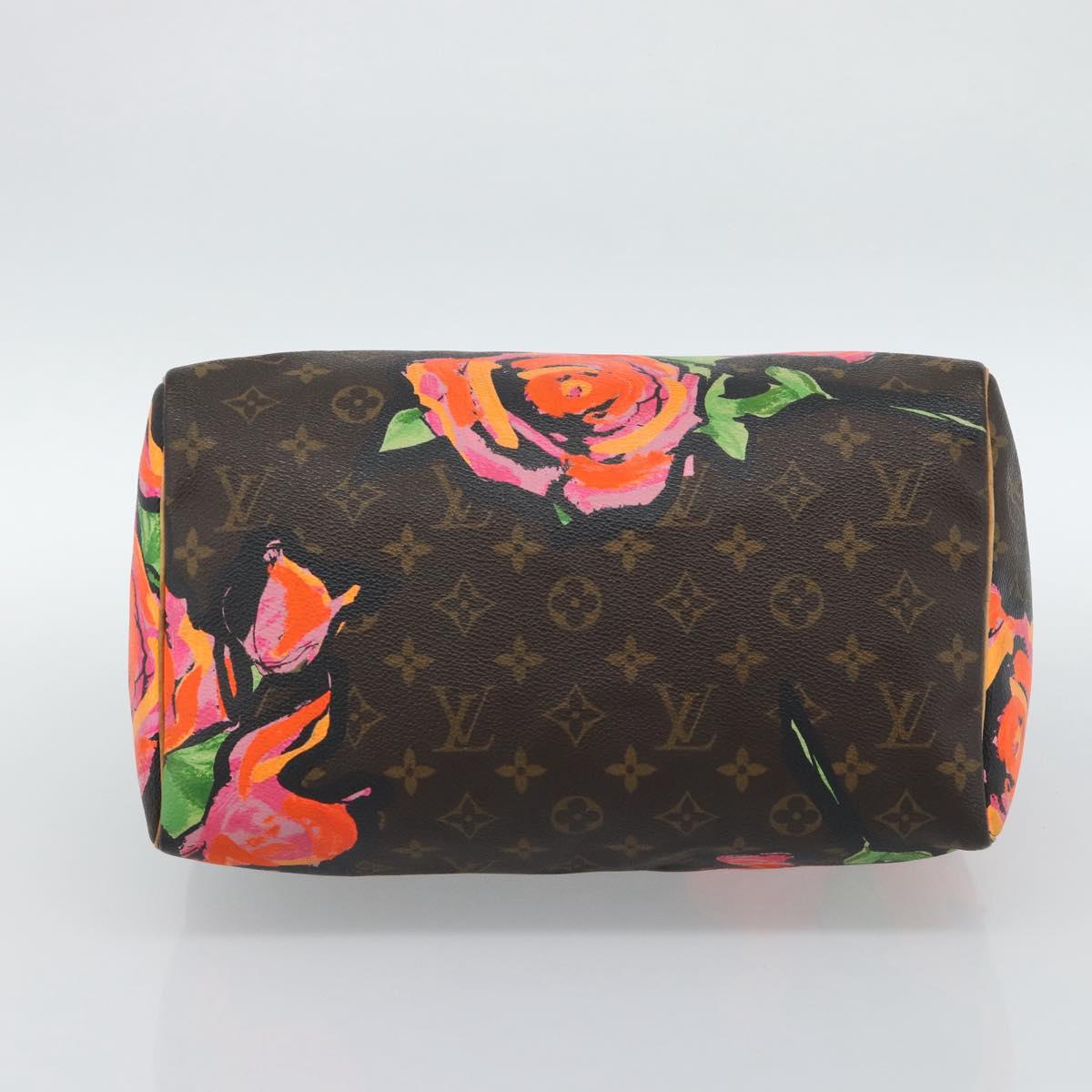 LOUIS VUITTON Monogram Rose Speedy 30 Hand Bag Orange Pink M48610 Auth ka4783SAV