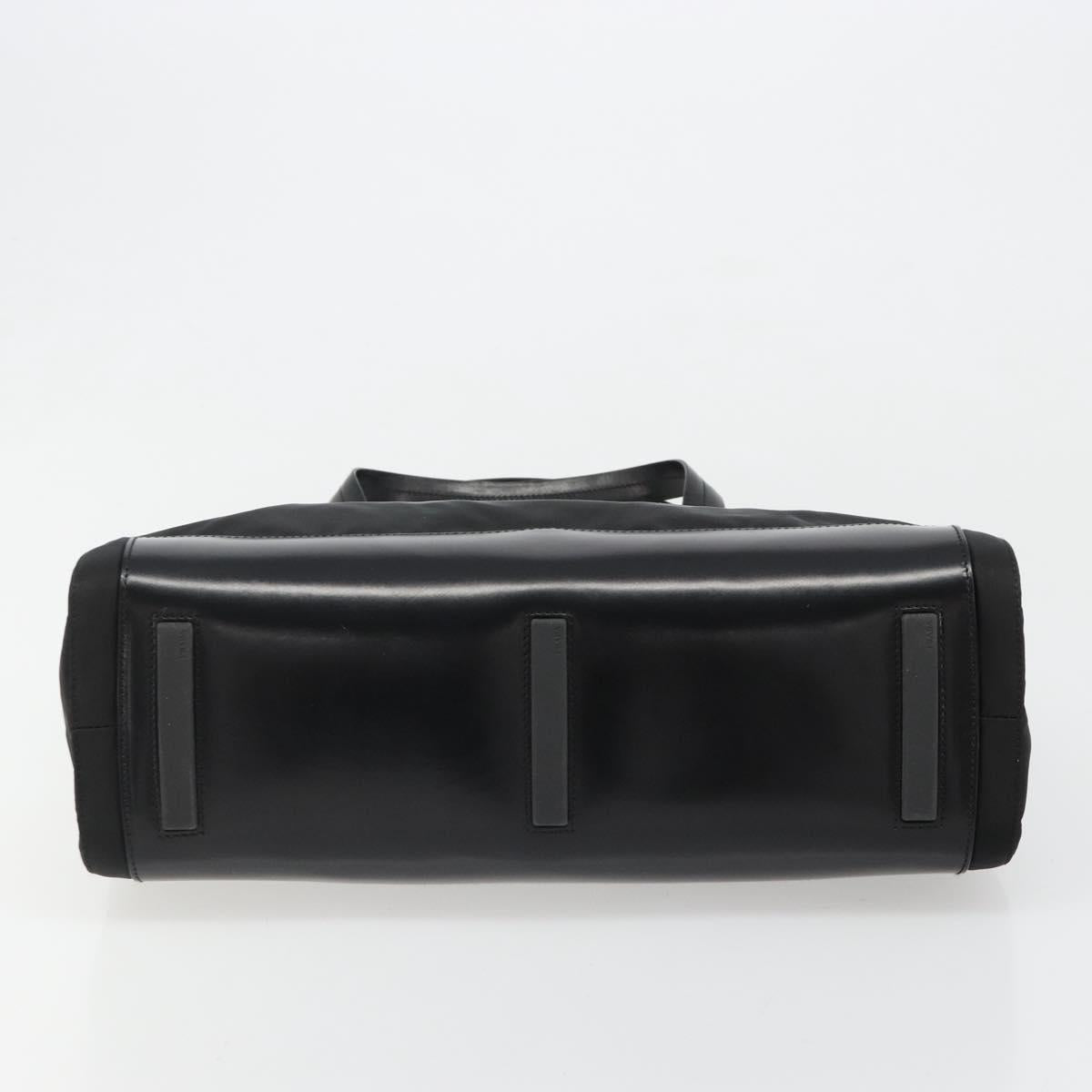 PRADA Hand Bag Nylon Black Silver Auth ka4784A
