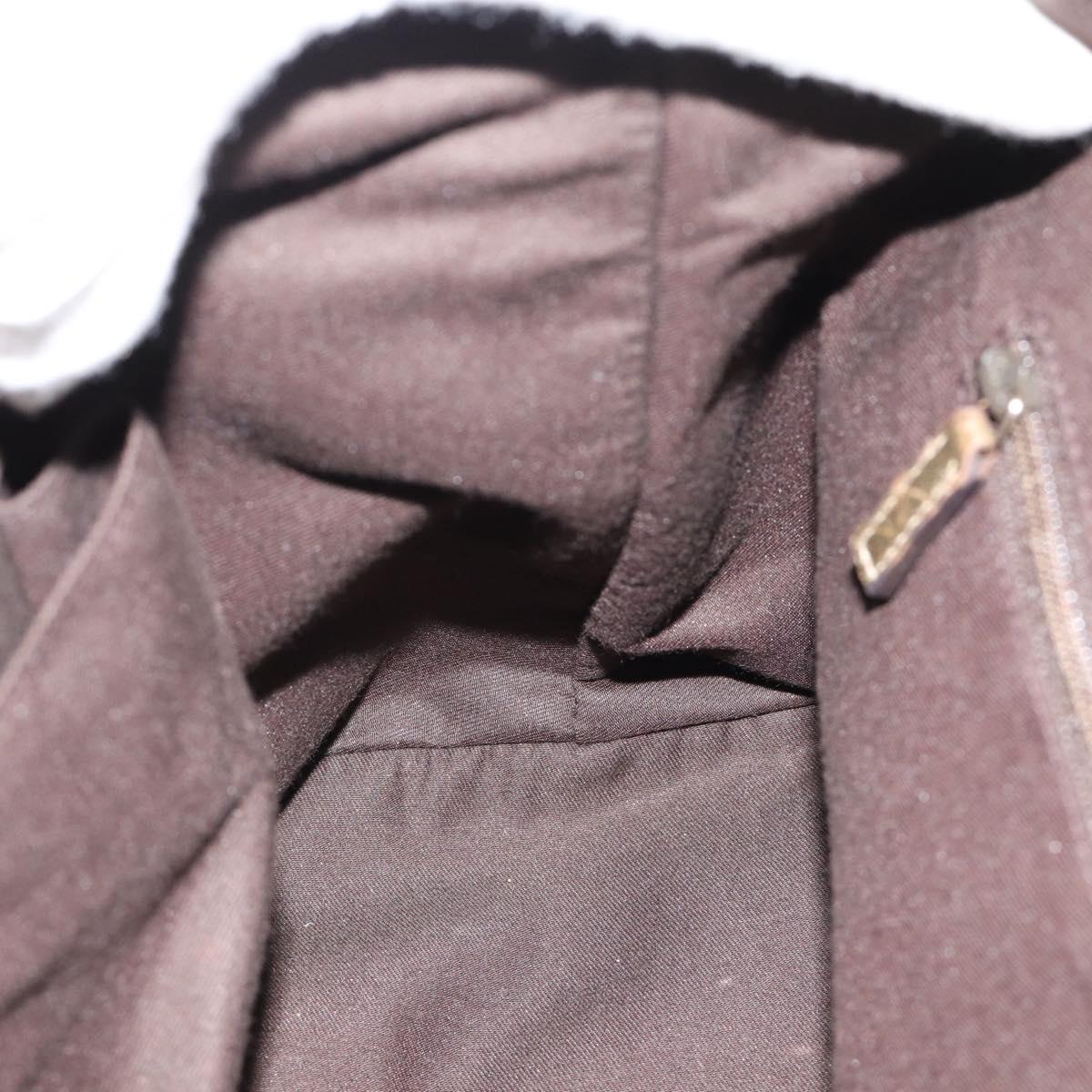 GUCCI GG Canvas Hand Bag Gold 141470 Auth ka4787