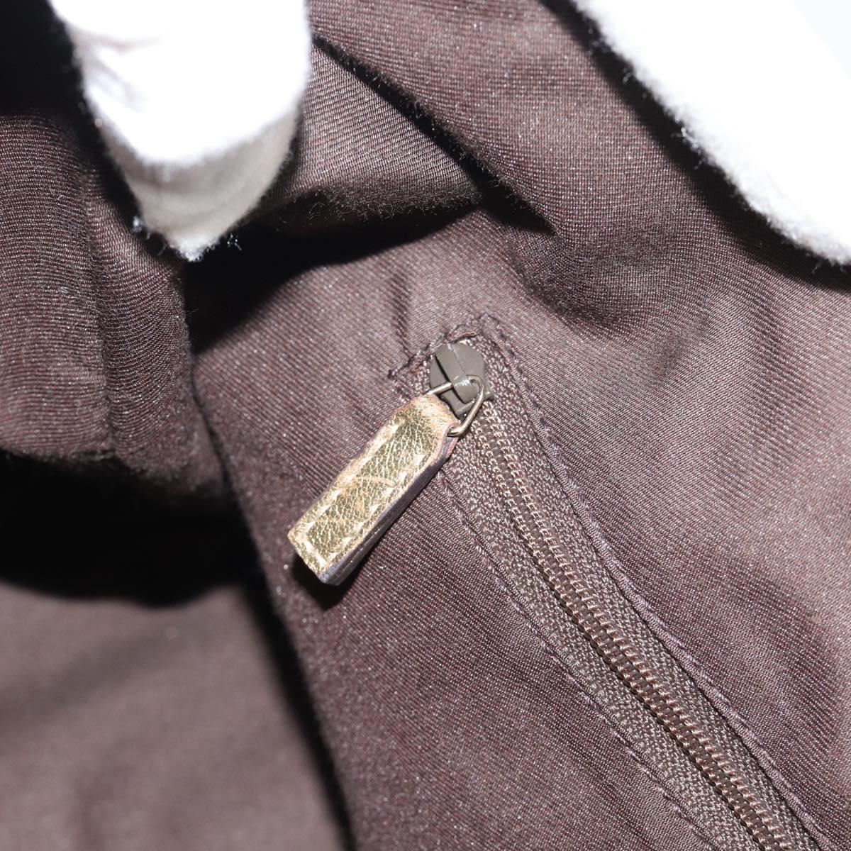 GUCCI GG Canvas Hand Bag Gold 141470 Auth ka4787