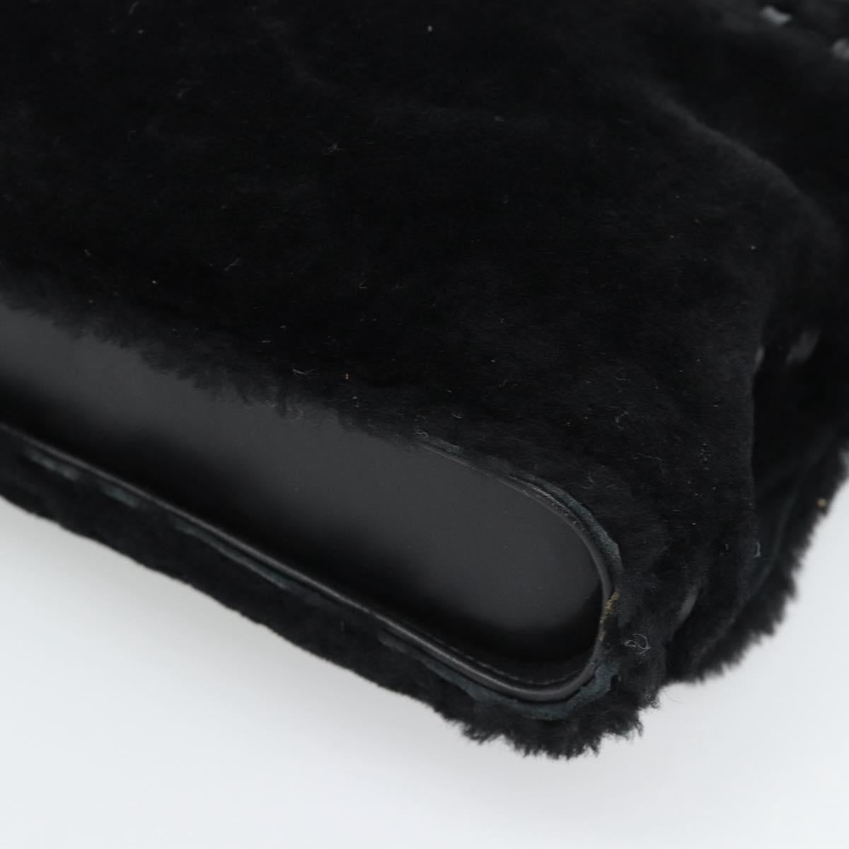 SAINT LAURENT Shoulder Bag Mouton Black Auth ka4788A