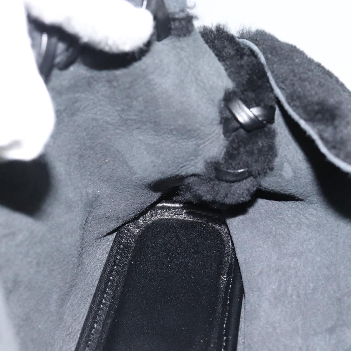SAINT LAURENT Shoulder Bag Mouton Black Auth ka4788A