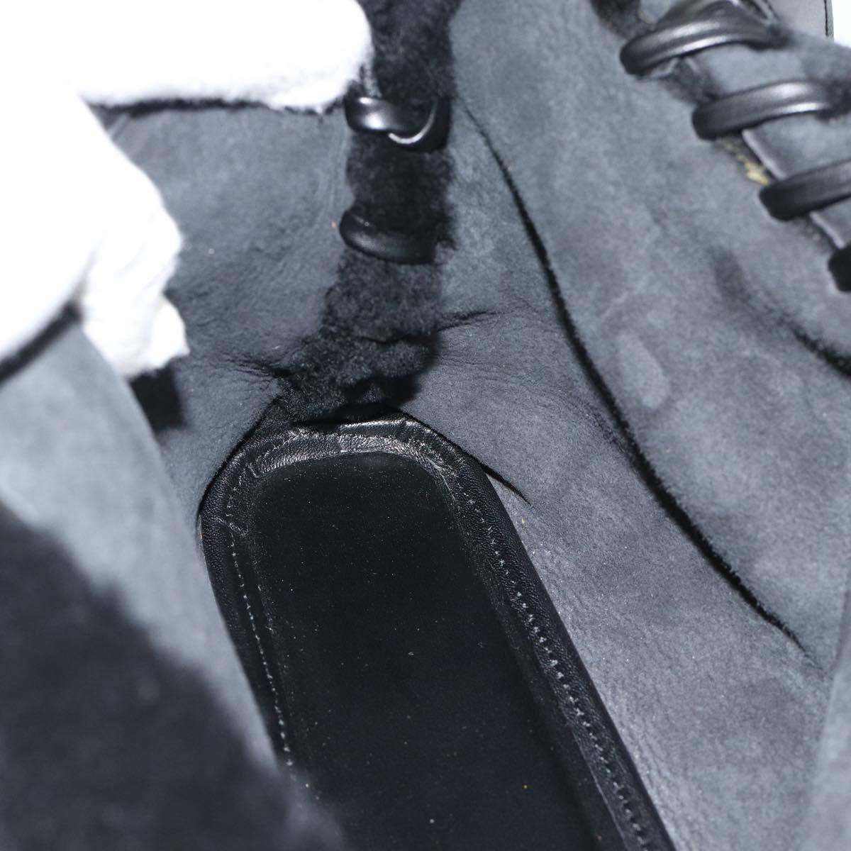 SAINT LAURENT Shoulder Bag Mouton Black Auth ka4788A