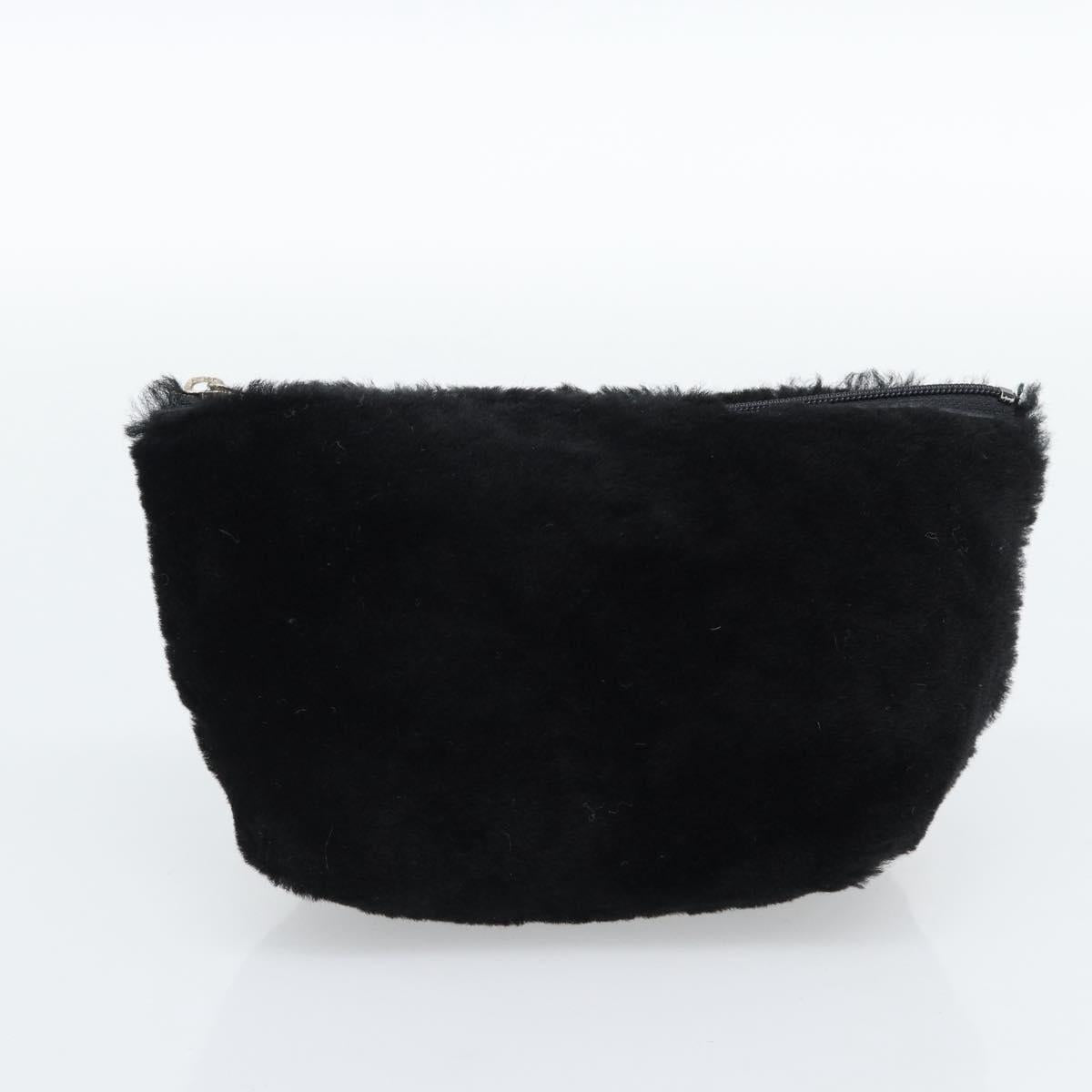 SAINT LAURENT Shoulder Bag Mouton Black Auth ka4788A