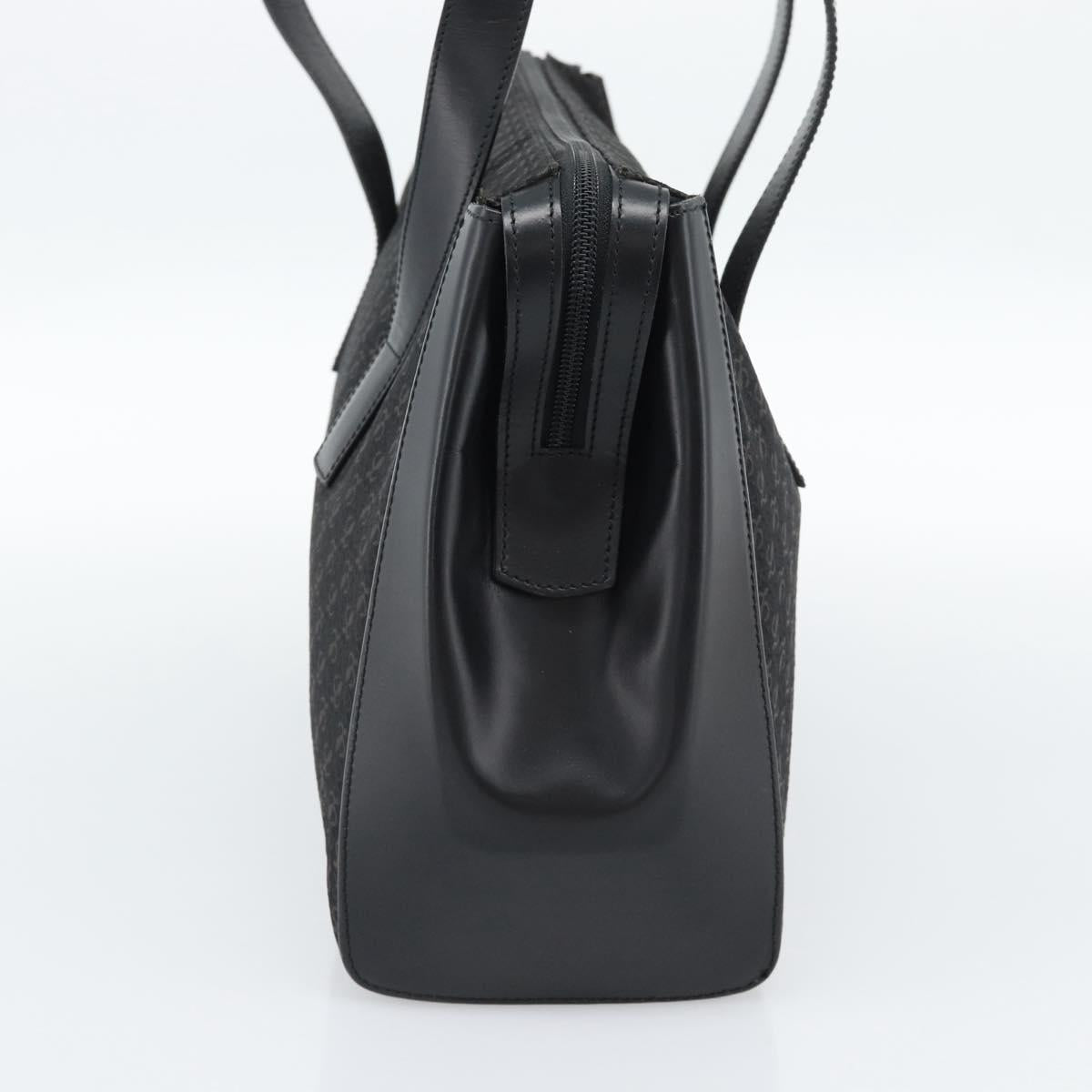LOEWE Tote Bag Canvas Black Gold Auth ka4789