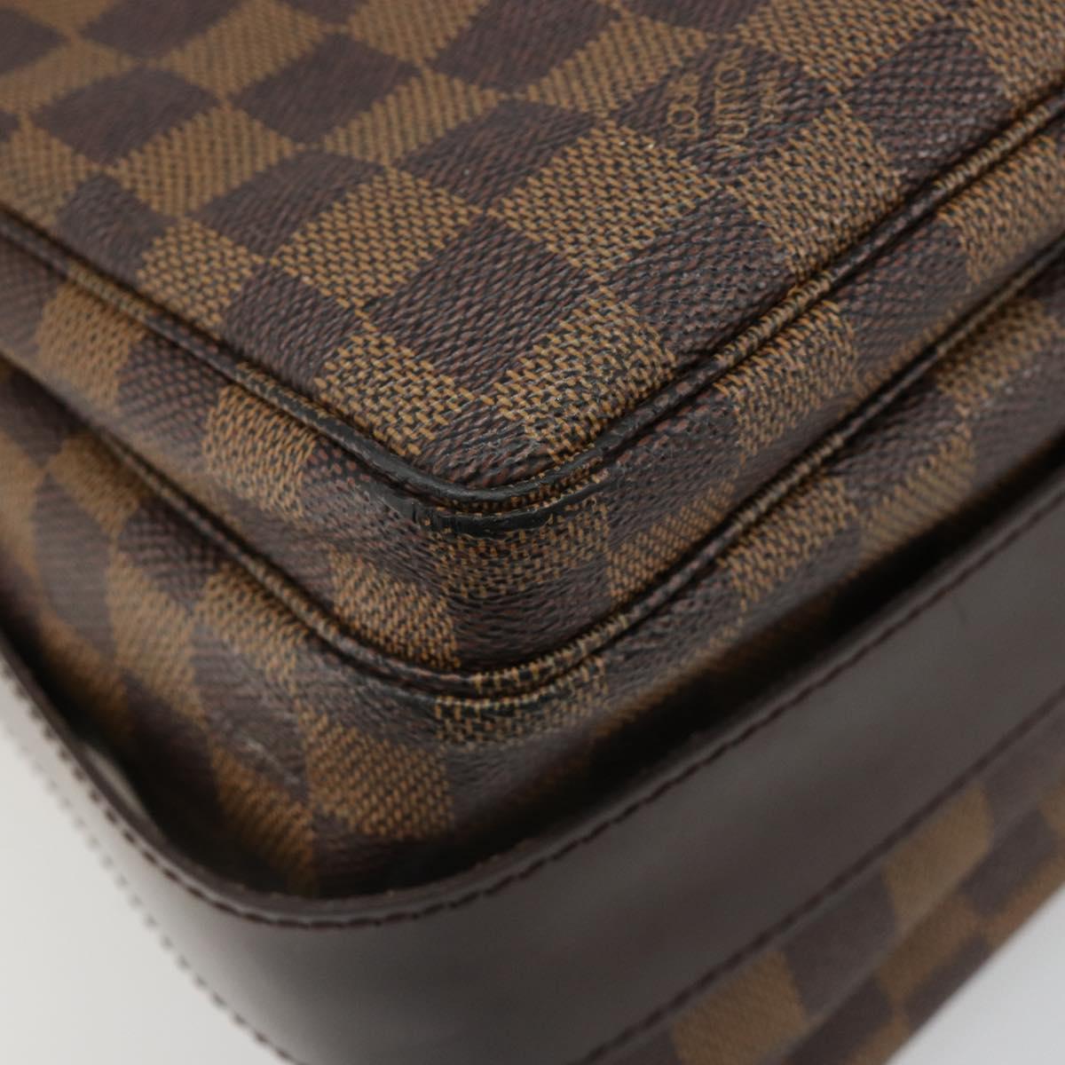 LOUIS VUITTON Damier Ebene Naviglio Shoulder Bag N45255 LV Auth ka4790