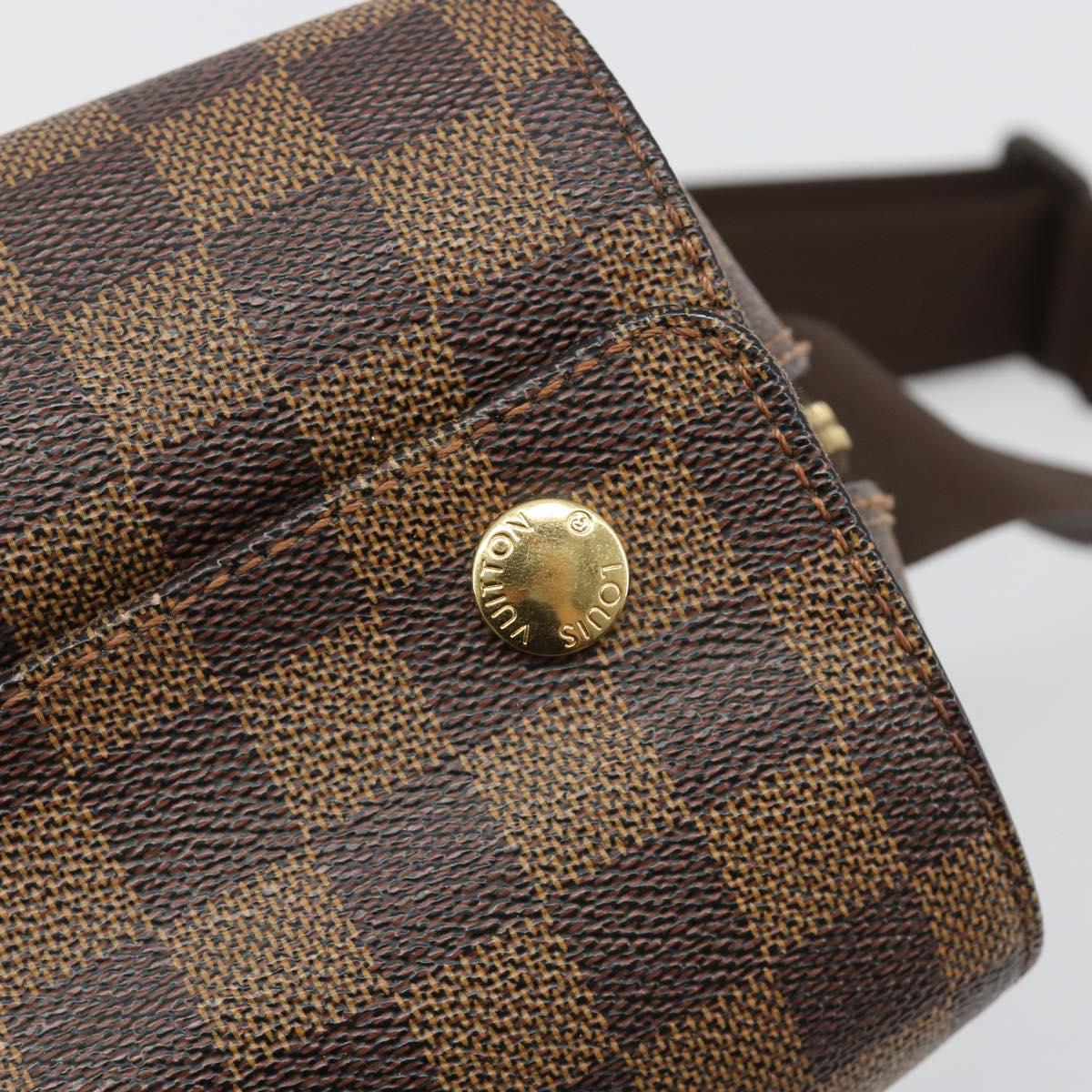 LOUIS VUITTON Damier Ebene Naviglio Shoulder Bag N45255 LV Auth ka4790