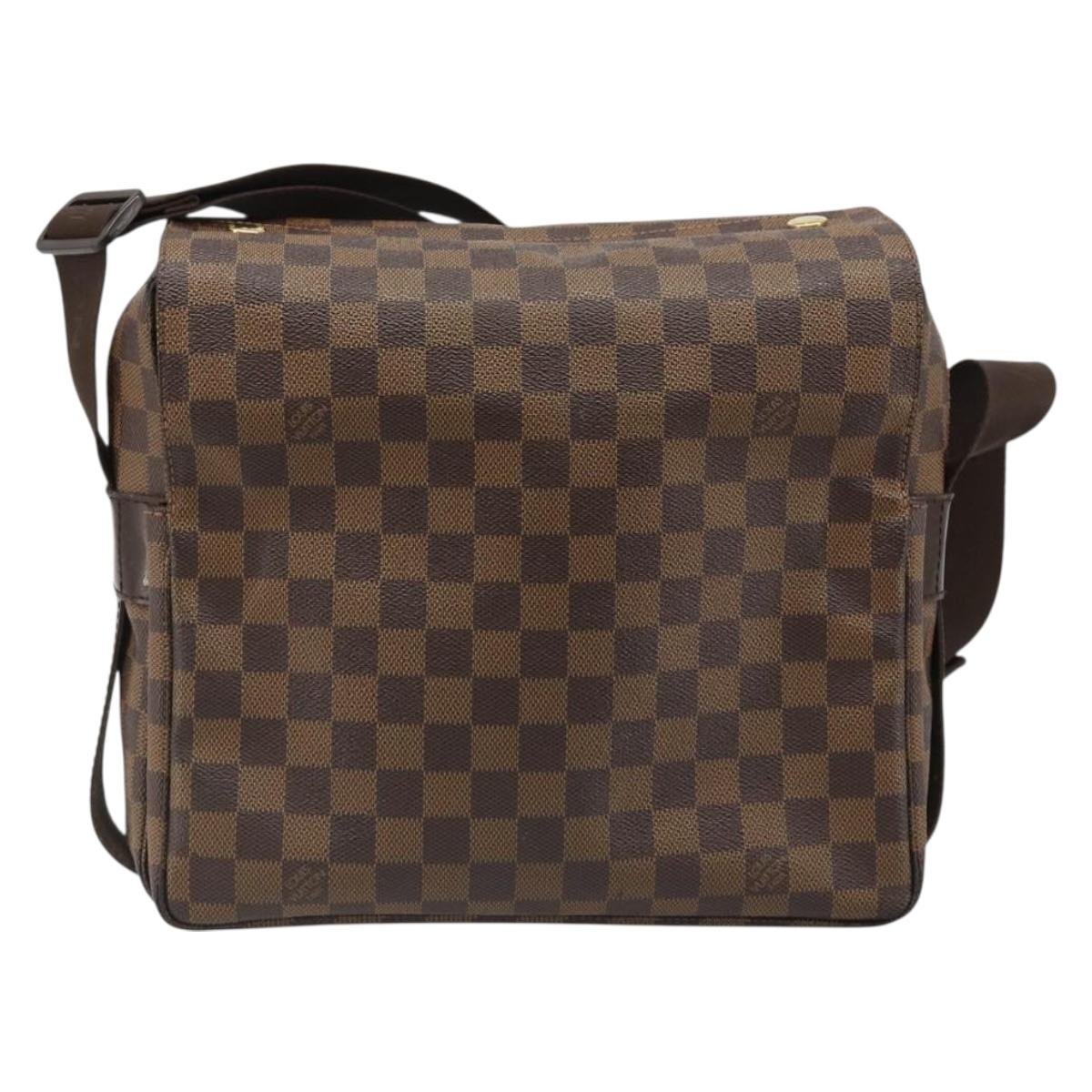 LOUIS VUITTON Damier Ebene Naviglio Shoulder Bag N45255 LV Auth ka4790