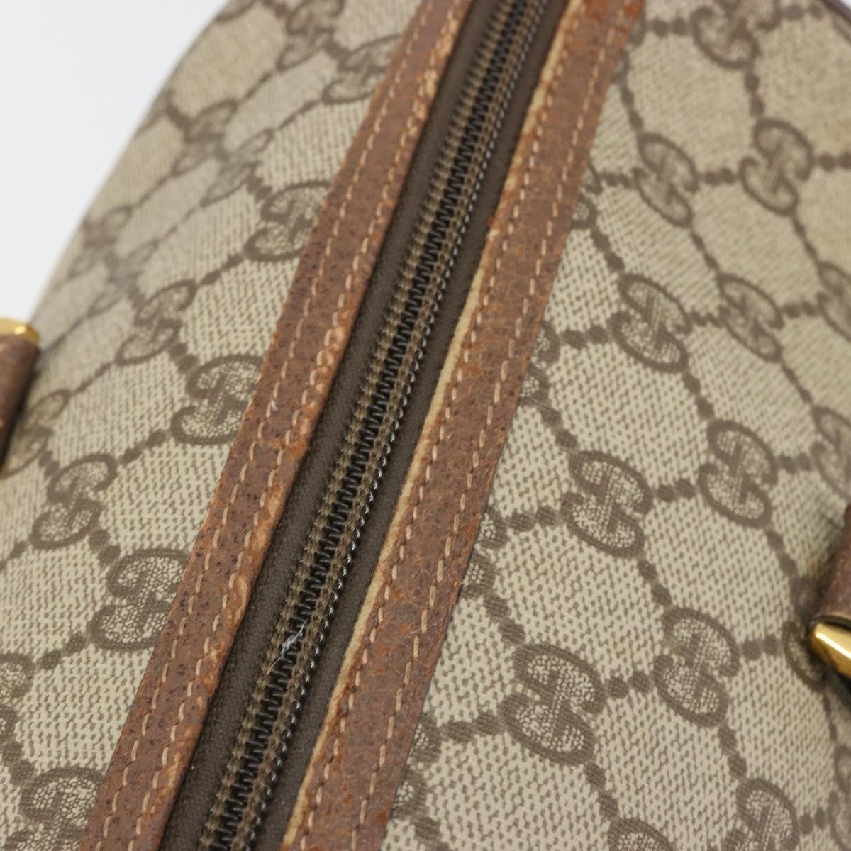 GUCCI GG Supreme Hand Bag PVC Beige Gold 002 39 6842 Auth ka4795