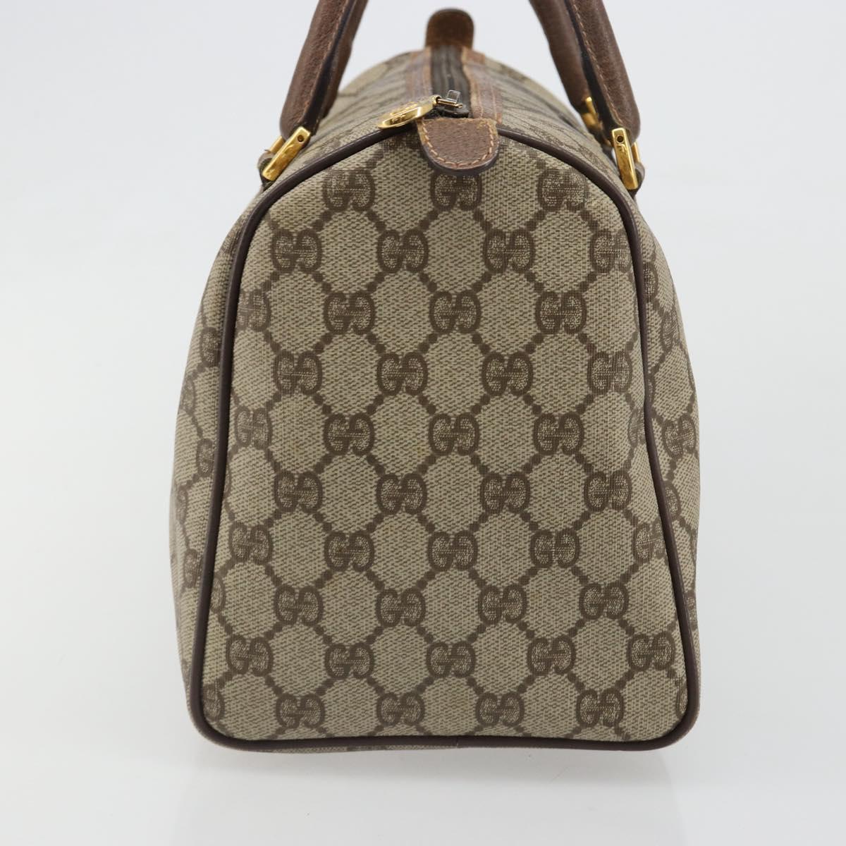 GUCCI GG Supreme Hand Bag PVC Beige Gold 002 39 6842 Auth ka4795