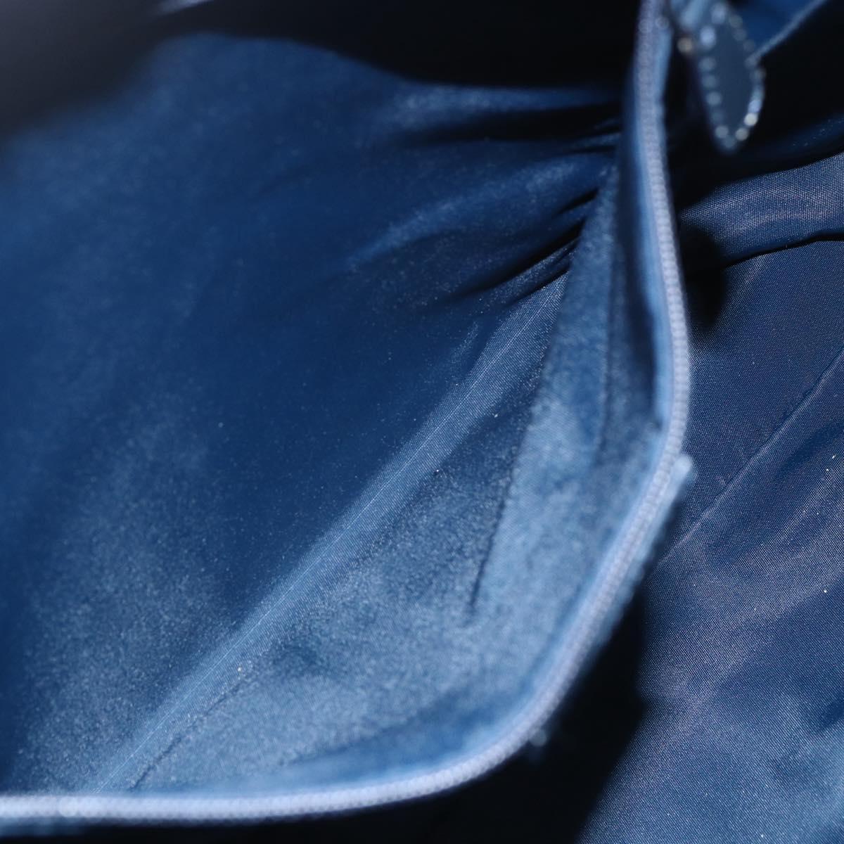 Christian Dior Trotter Canvas Shoulder Bag Navy Silver Auth ka480