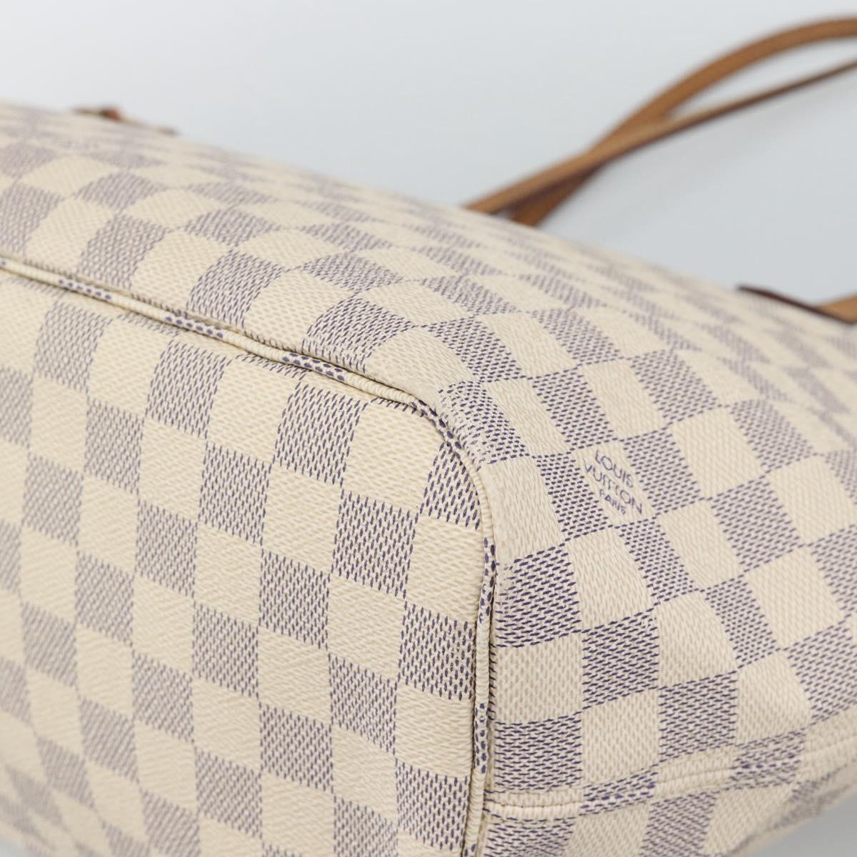 LOUIS VUITTON Damier Azur Neverfull MM Tote Bag N41605 LV Auth ka4805