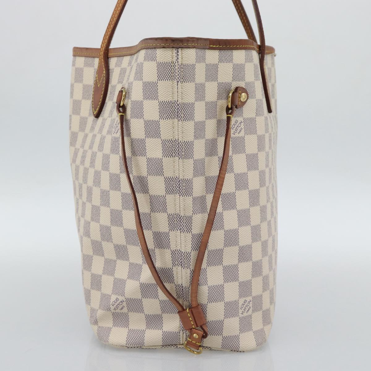LOUIS VUITTON Damier Azur Neverfull MM Tote Bag N41605 LV Auth ka4805
