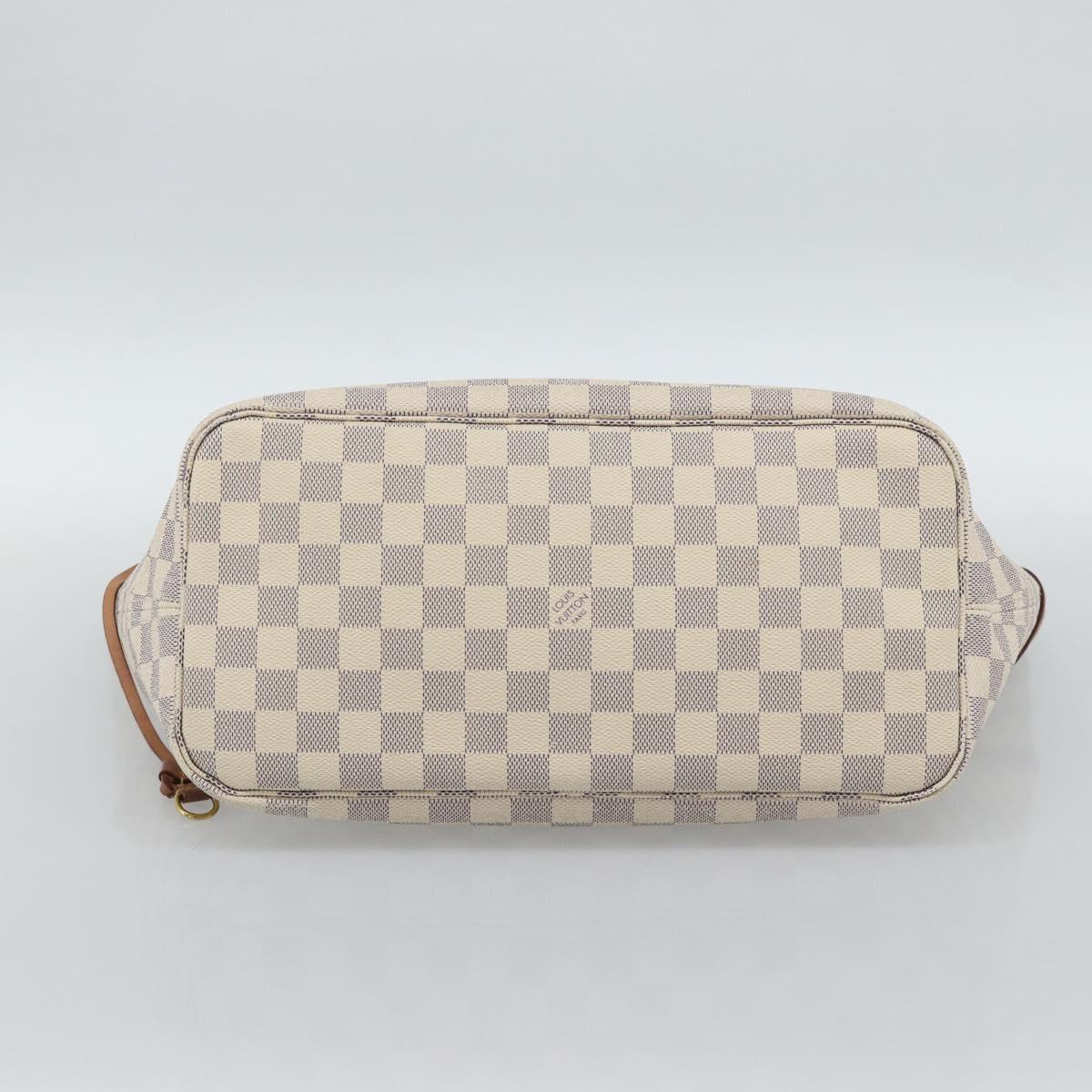 LOUIS VUITTON Damier Azur Neverfull MM Tote Bag N41605 LV Auth ka4805