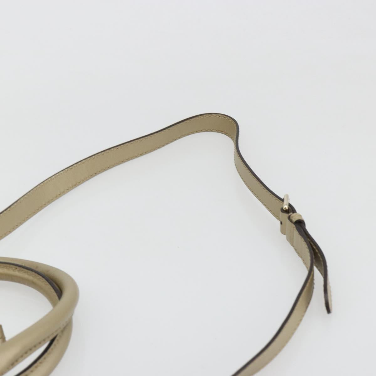 GUCCI GG Canvas Hand Bag 2way Beige Gold 247902 Auth ka4810A