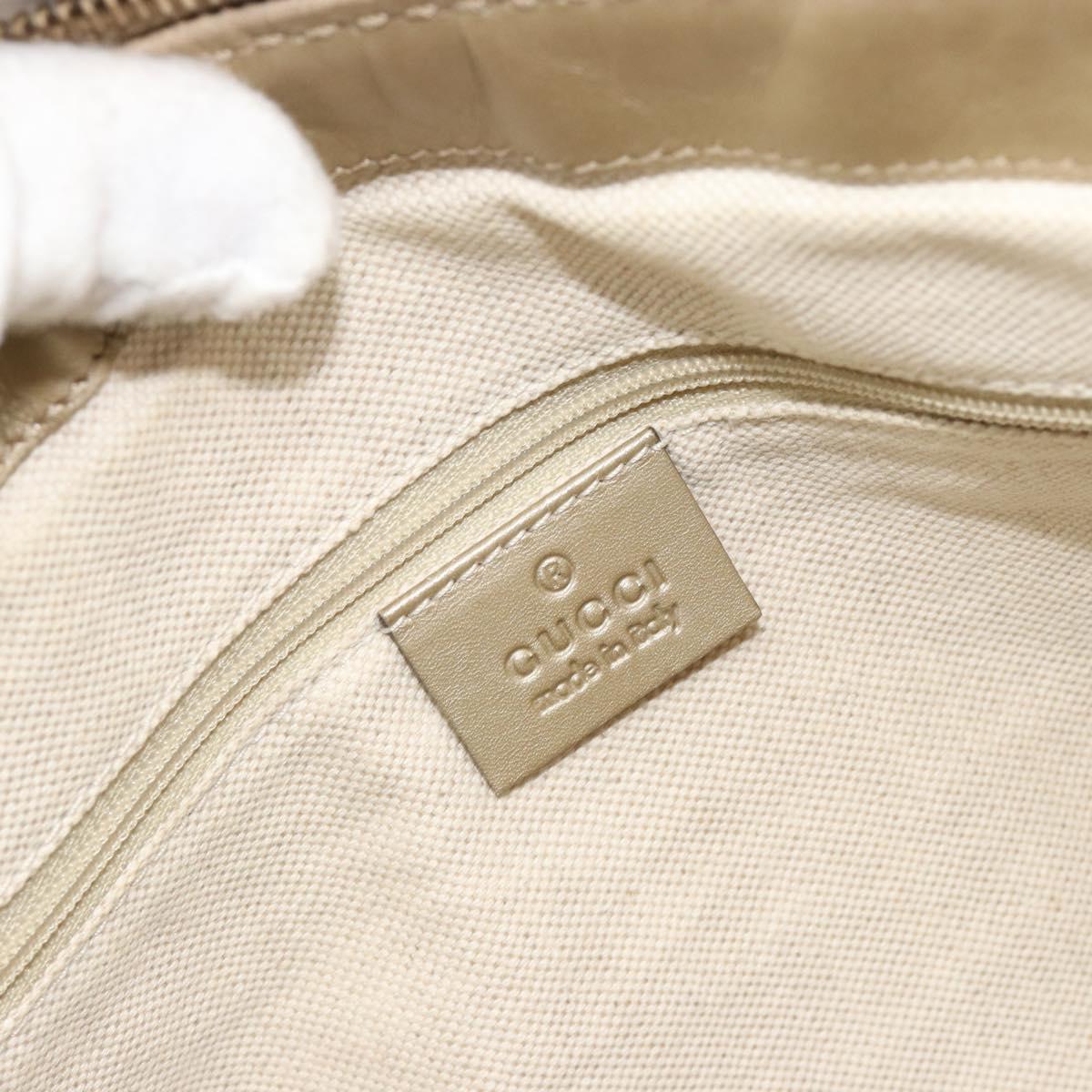 GUCCI GG Canvas Hand Bag 2way Beige Gold 247902 Auth ka4810A