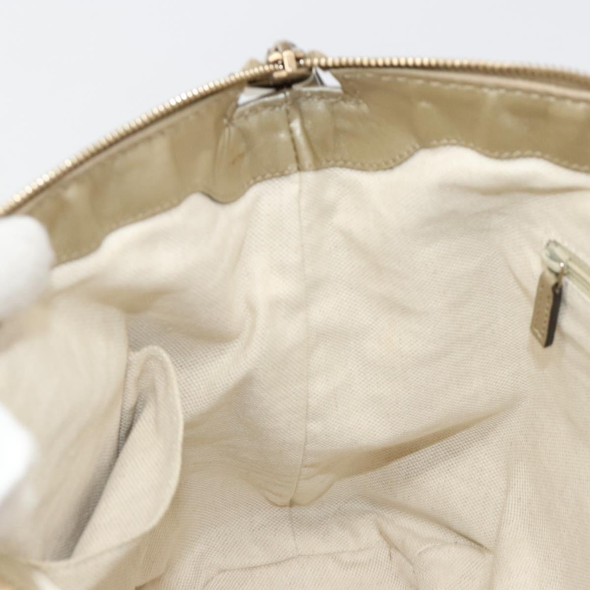 GUCCI GG Canvas Hand Bag 2way Beige Gold 247902 Auth ka4810A