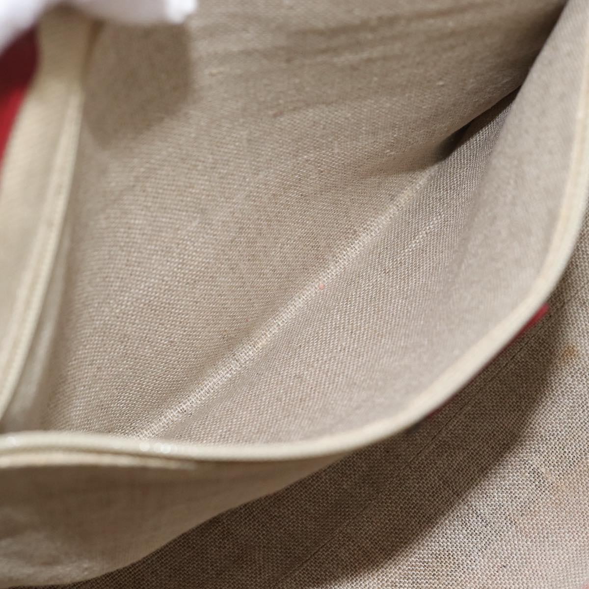 GUCCI Micro GG Canvas Hand Bag 2way Red Gold 449656 Auth ka4811A