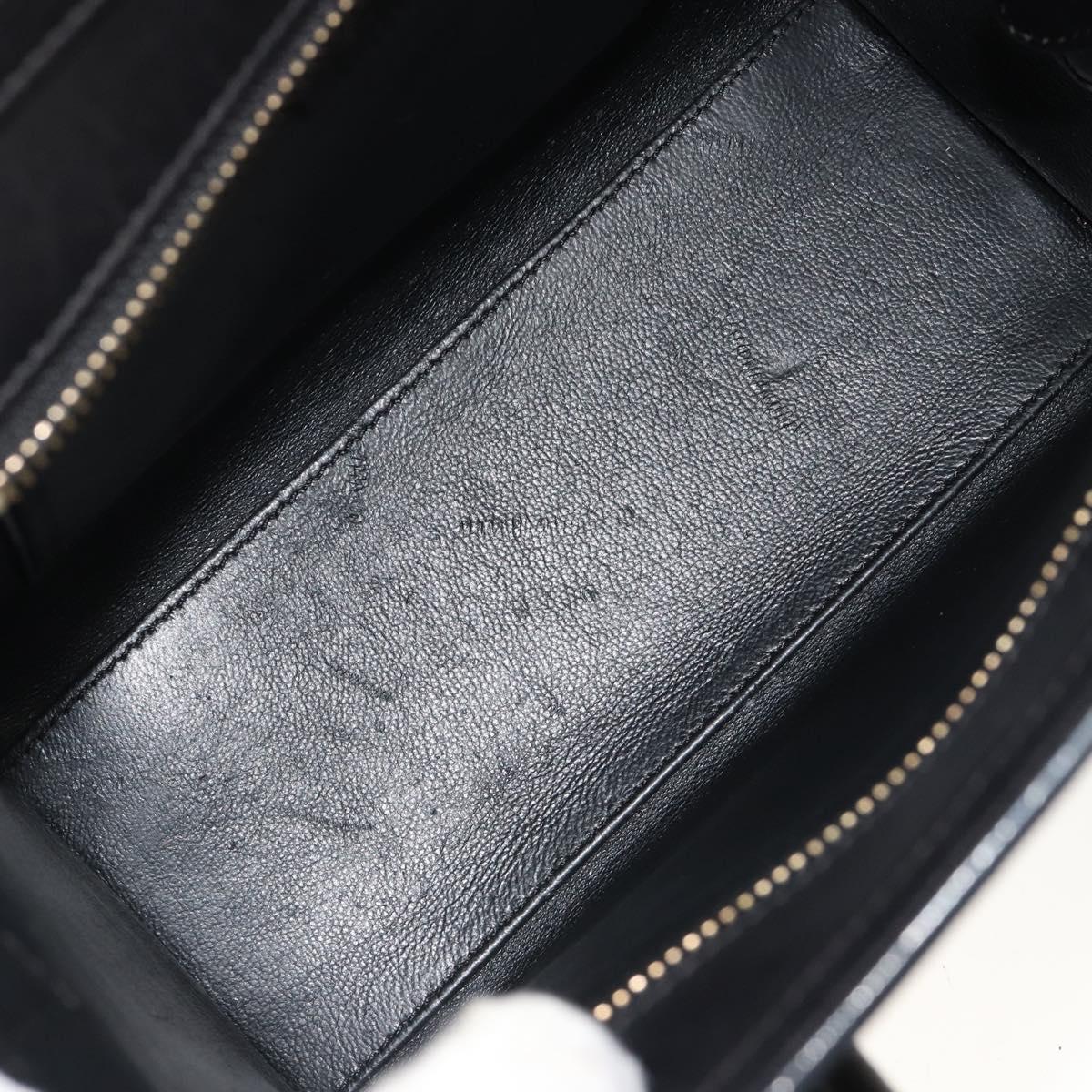 CELINE Luggage Nano Micro Mini Hand Bag Leather 2way Beige Gold Auth ka4812V