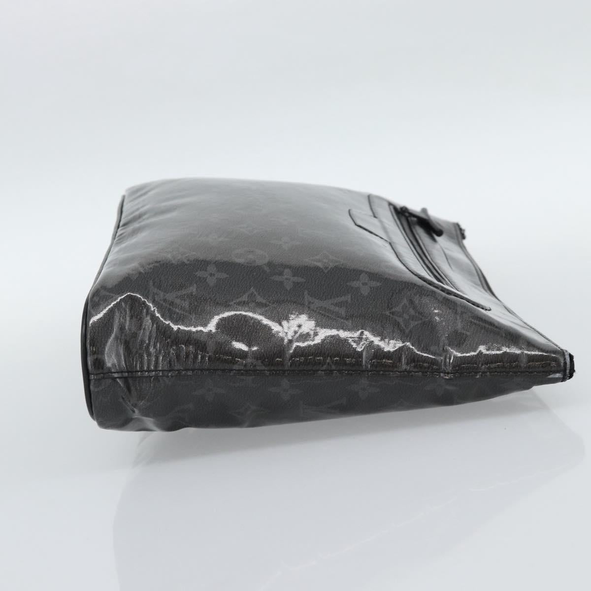 LOUIS VUITTON Monogram Eclipse Glaze Pochette Cosmos Black M63373 Auth ka4815