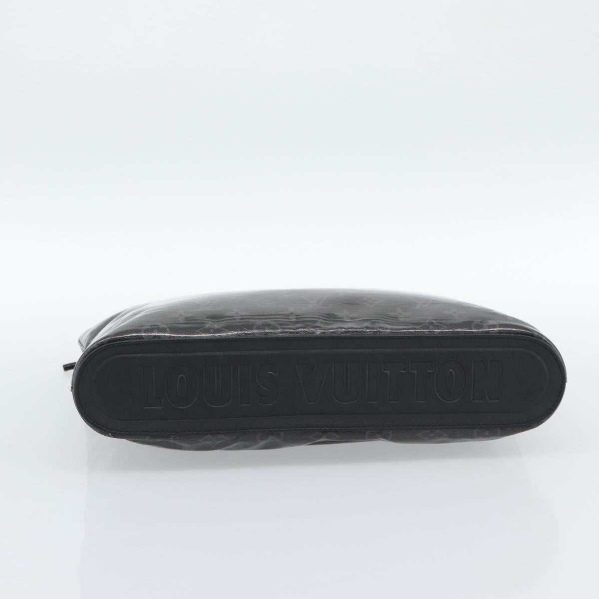 LOUIS VUITTON Monogram Eclipse Glaze Pochette Cosmos Black M63373 Auth ka4815