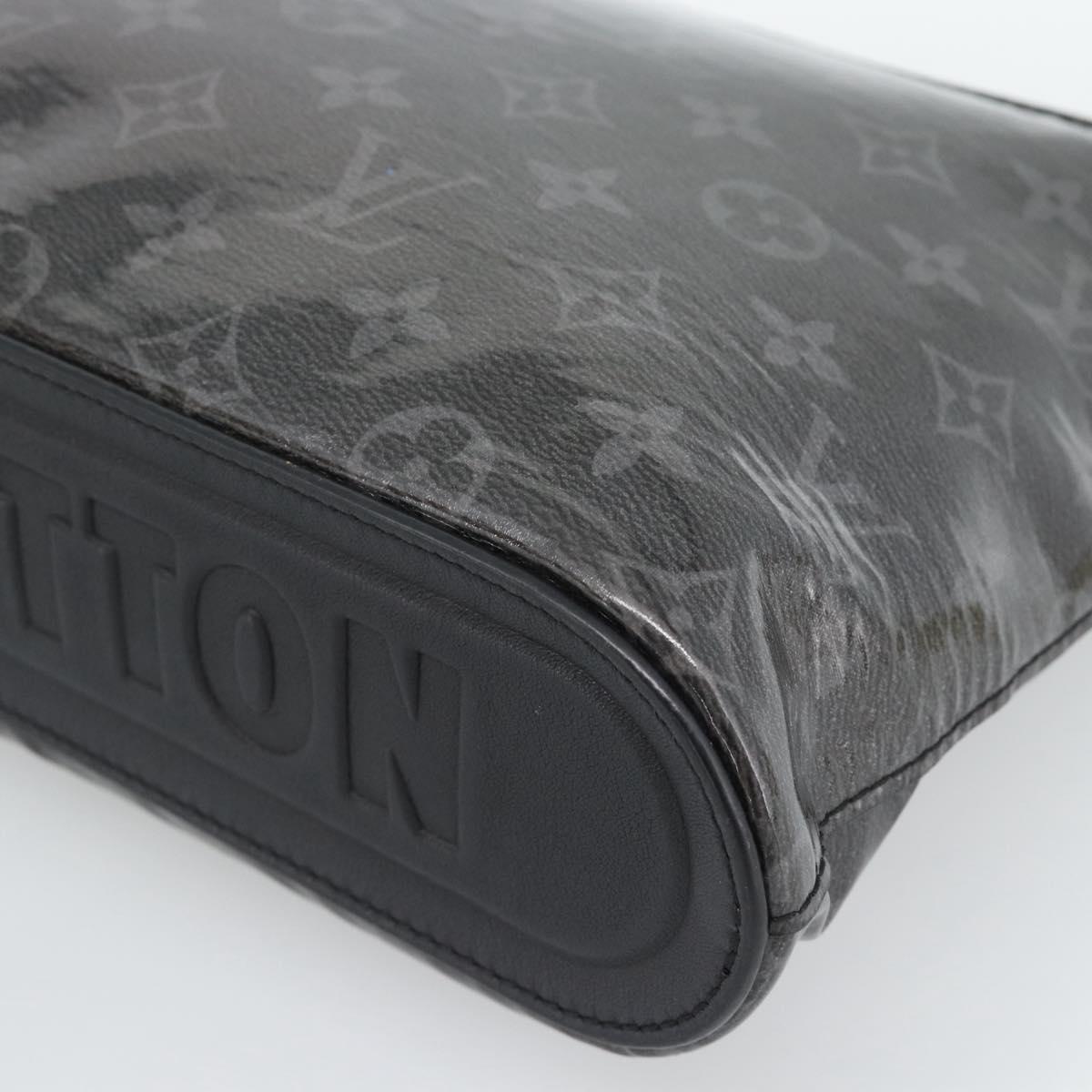 LOUIS VUITTON Monogram Eclipse Glaze Pochette Cosmos Black M63373 Auth ka4815