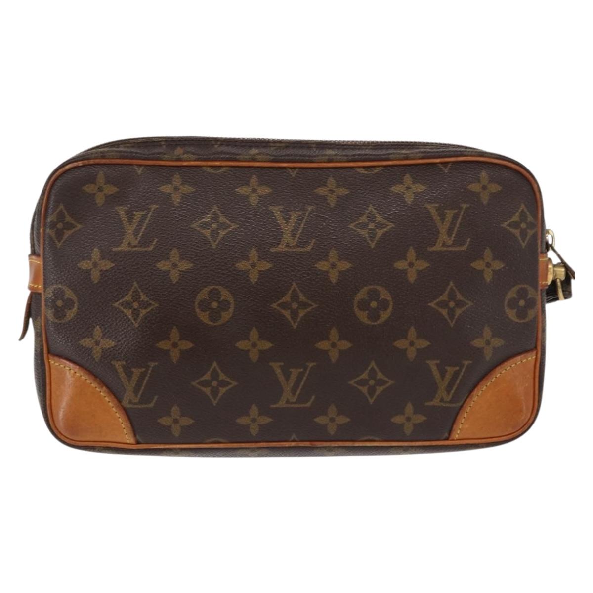 LOUIS VUITTON Monogram Marly Dragonne GM Clutch Bag M51825 LV Auth ka482