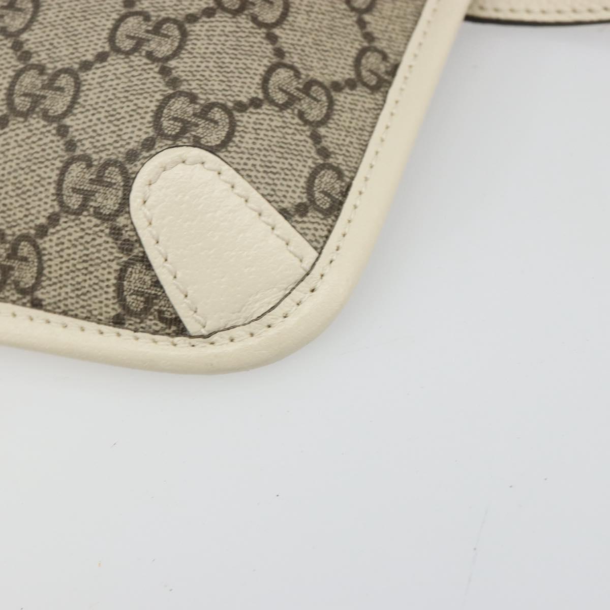 GUCCI GG Supreme Sherry Line Waist bag PVC Beige Red Navy 674081 Auth ka4820V