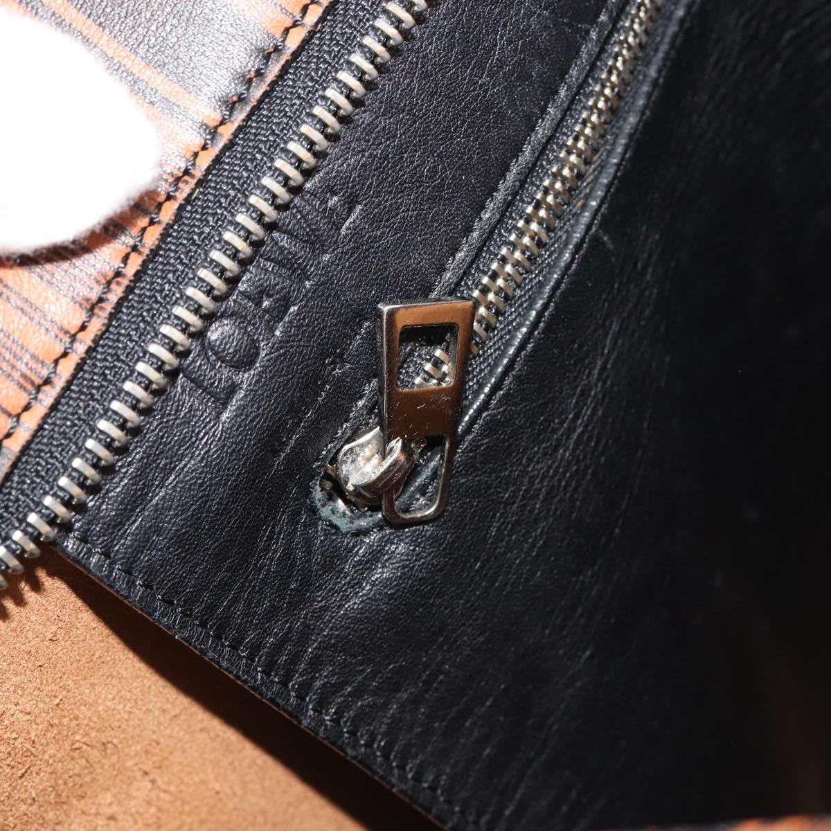 LOEWE Tote Bag Leather Brown Silver Auth ka4826