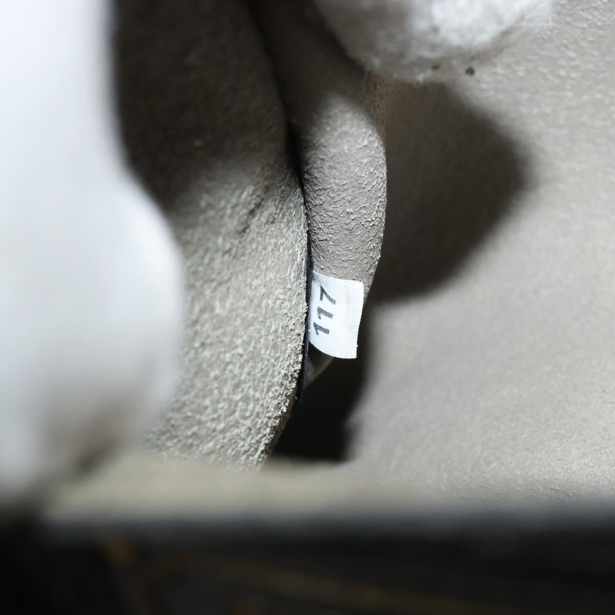 PRADA Tote Bag Leather Silver Auth ka4827