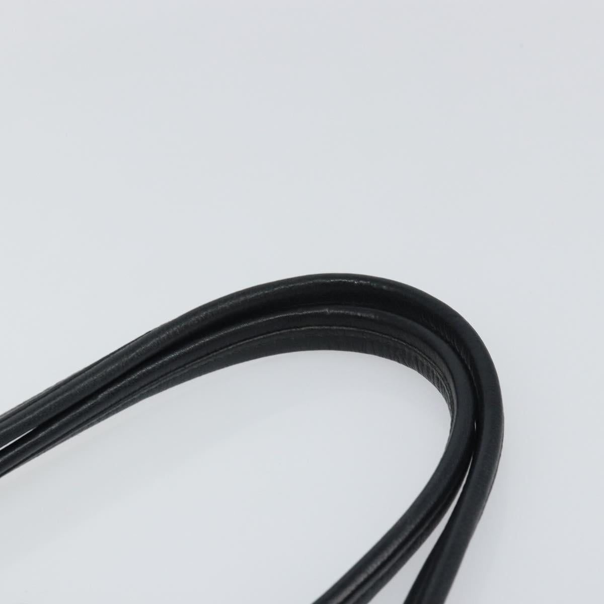 Salvatore Ferragamo Hand Bag Leather Black Gold Auth ka483