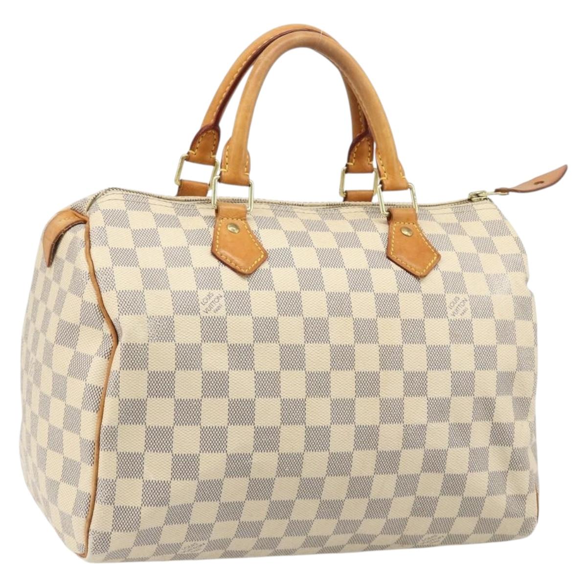 LOUIS VUITTON Damier Azur Speedy 30 Hand Bag N41533 LV Auth ka4831A
