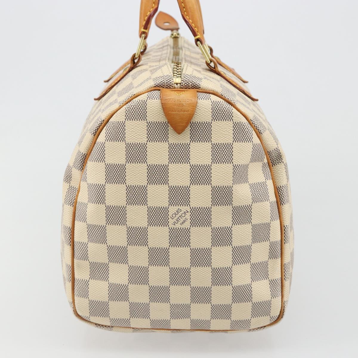 LOUIS VUITTON Damier Azur Speedy 30 Hand Bag N41533 LV Auth ka4831A