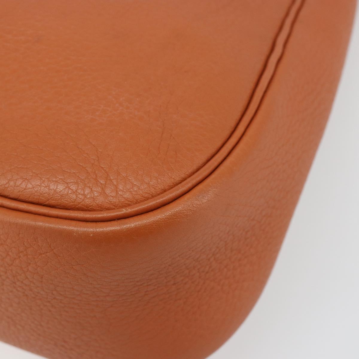 HERMES Christine Fjord Shoulder Bag Taurillon Leather Brown Auth ka4835SAV