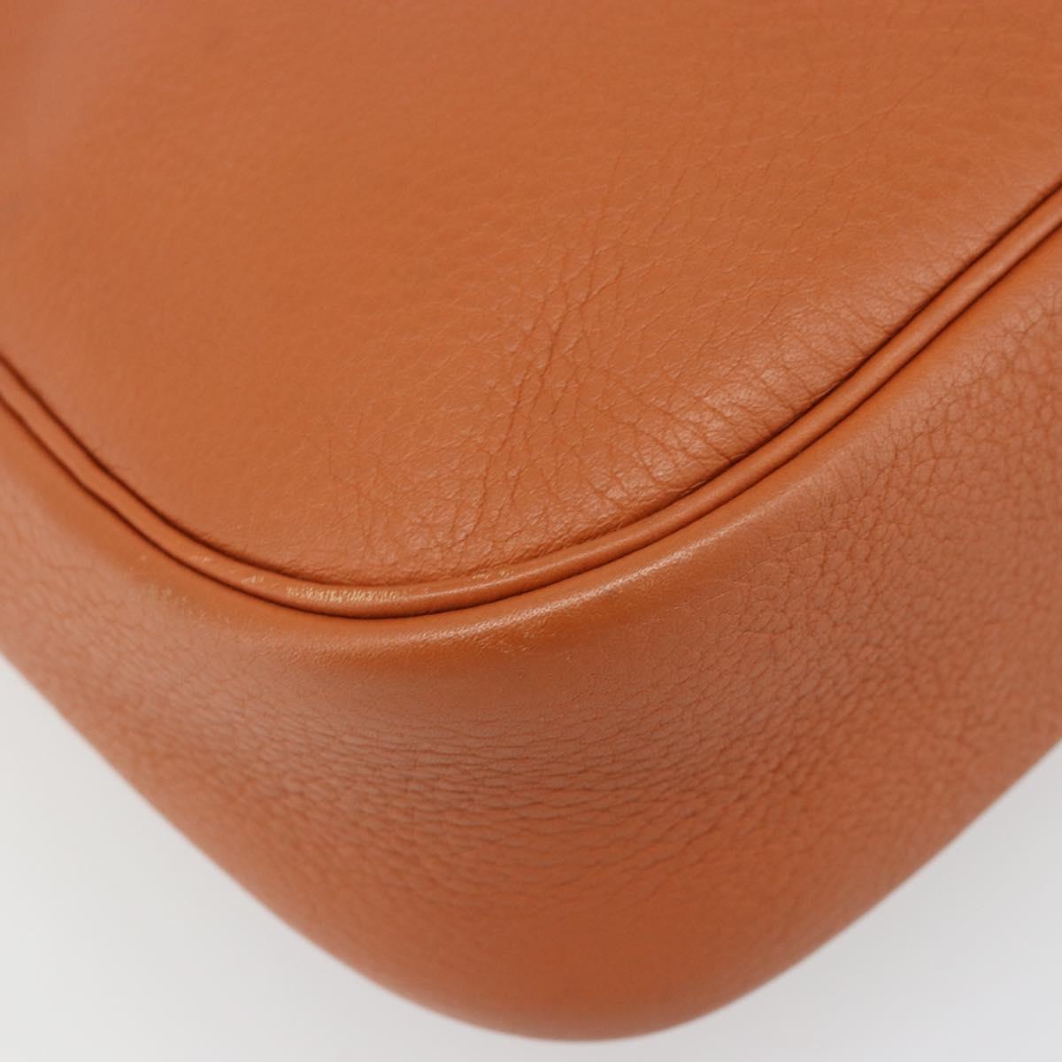 HERMES Christine Fjord Shoulder Bag Taurillon Leather Brown Auth ka4835SAV